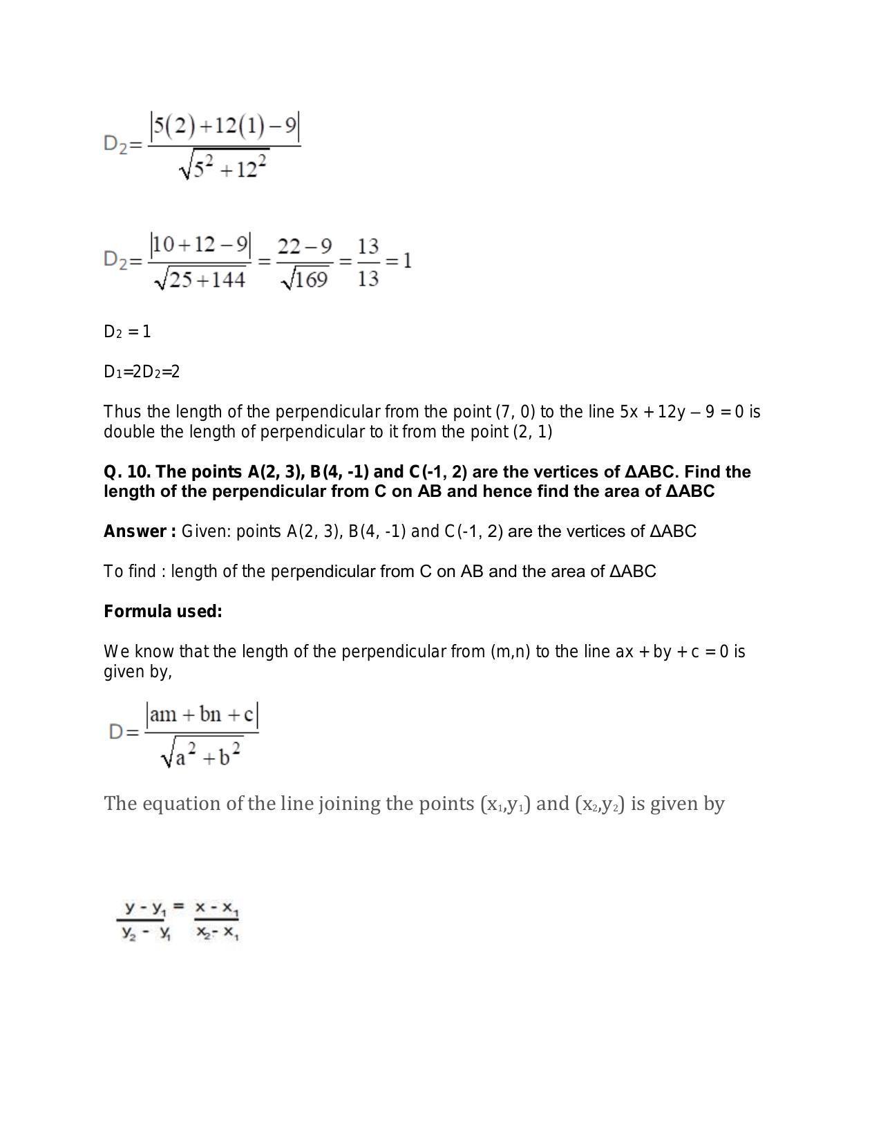 Chapter 20: Straight Lines: RS Aggarwal Class 11 Solutions  - Page 130