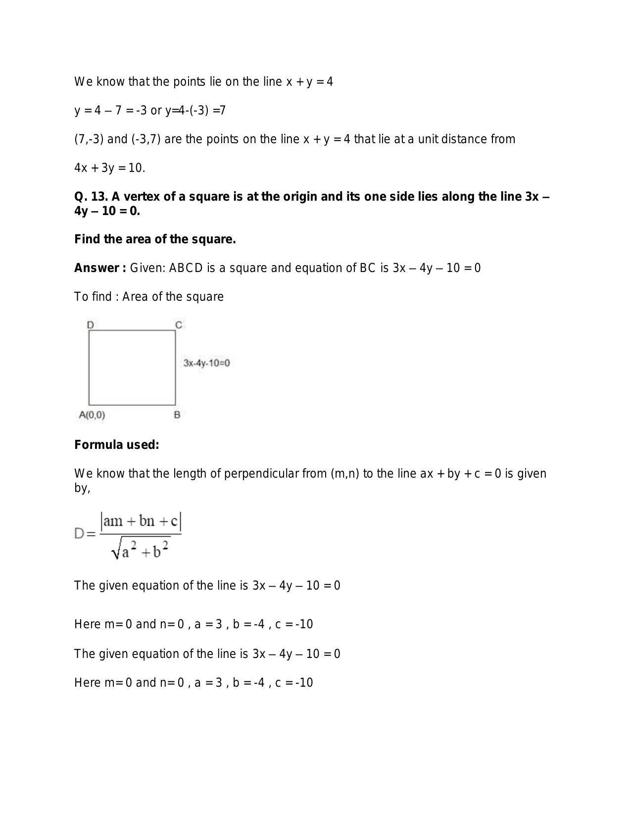 Chapter 20: Straight Lines: RS Aggarwal Class 11 Solutions  - Page 135
