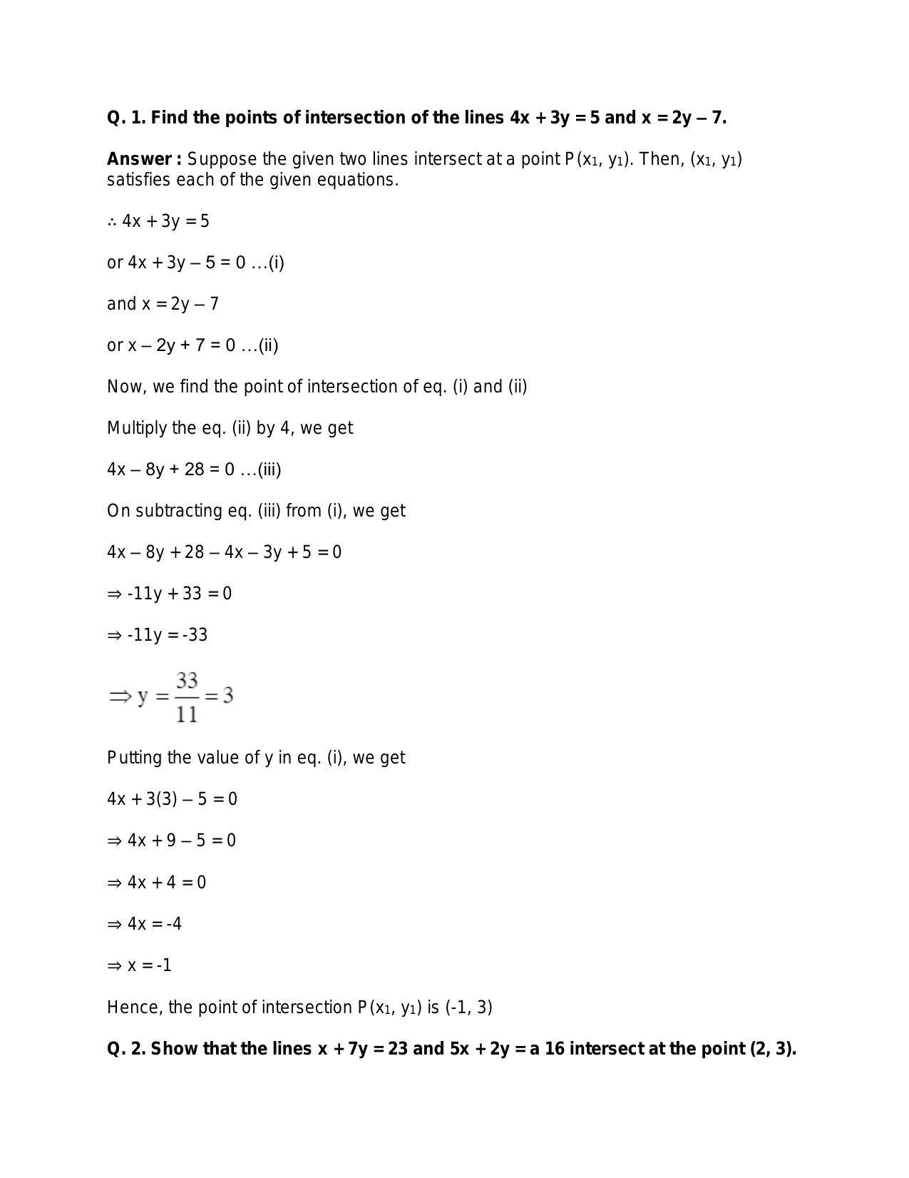 Chapter 20: Straight Lines: RS Aggarwal Class 11 Solutions  - Page 142