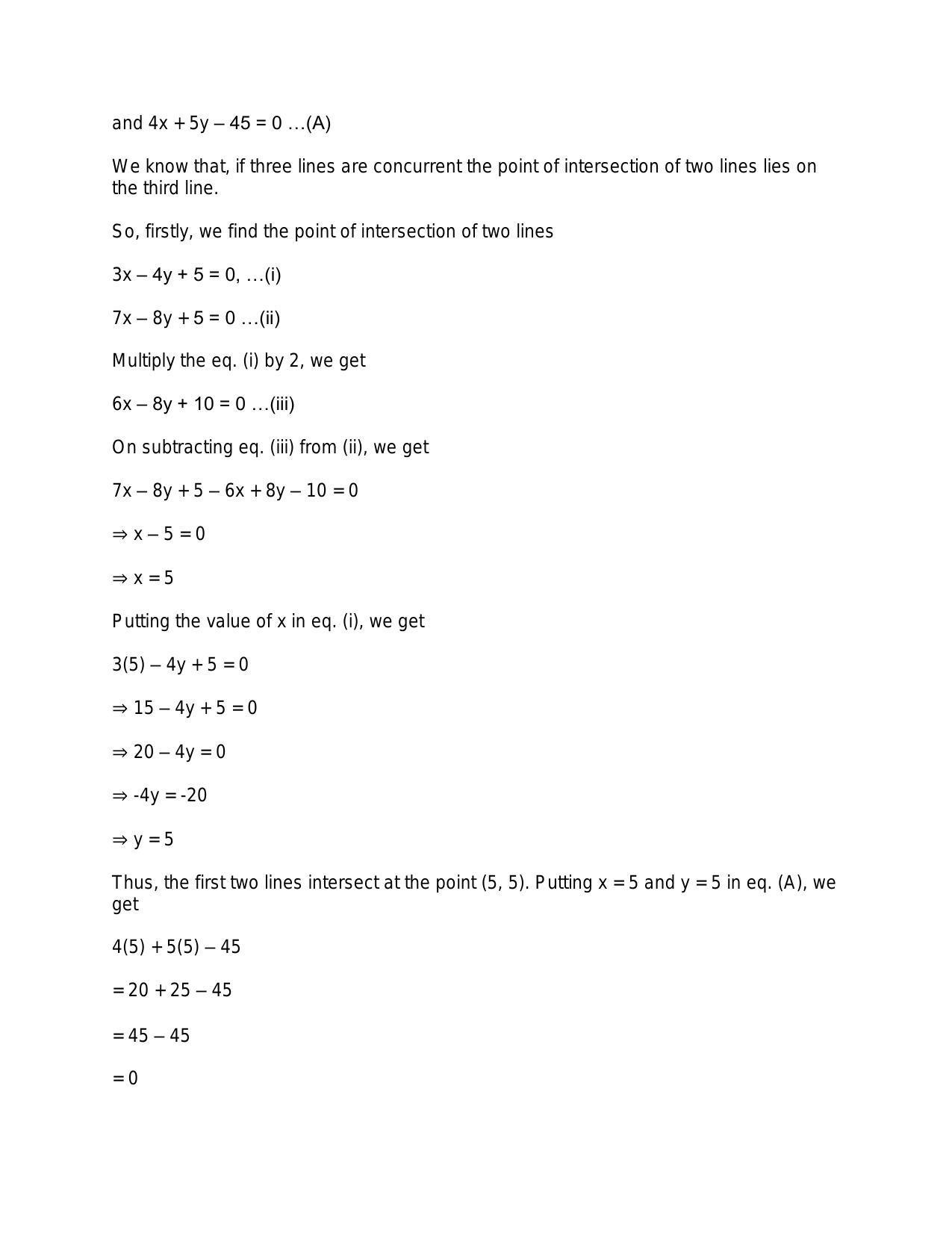 Chapter 20: Straight Lines: RS Aggarwal Class 11 Solutions  - Page 145