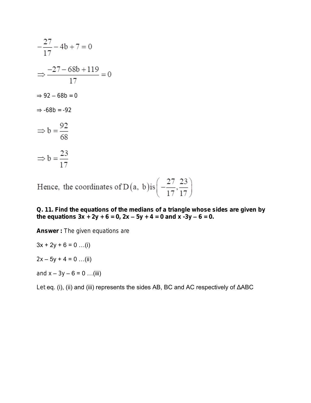 Chapter 20: Straight Lines: RS Aggarwal Class 11 Solutions  - Page 163