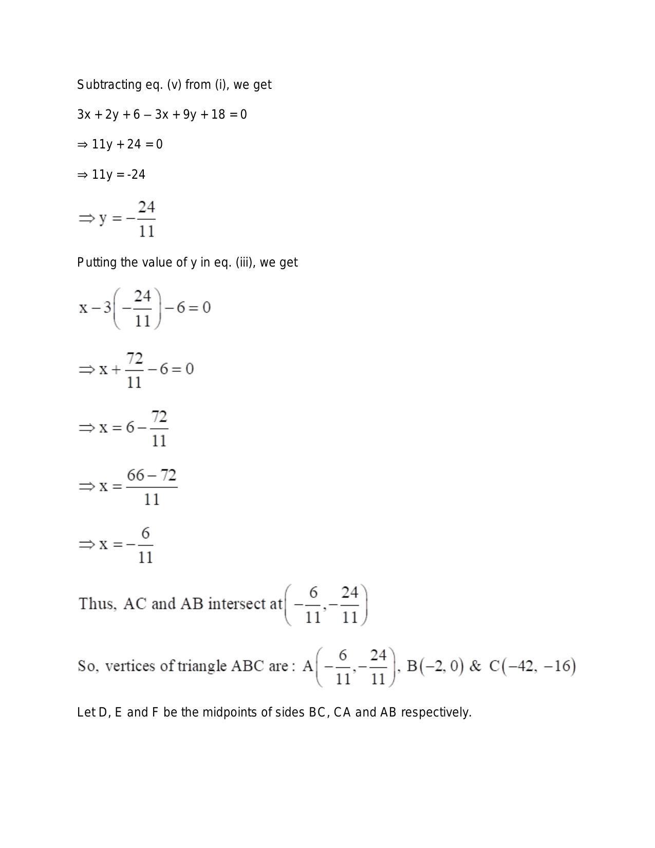 Chapter 20: Straight Lines: RS Aggarwal Class 11 Solutions  - Page 166