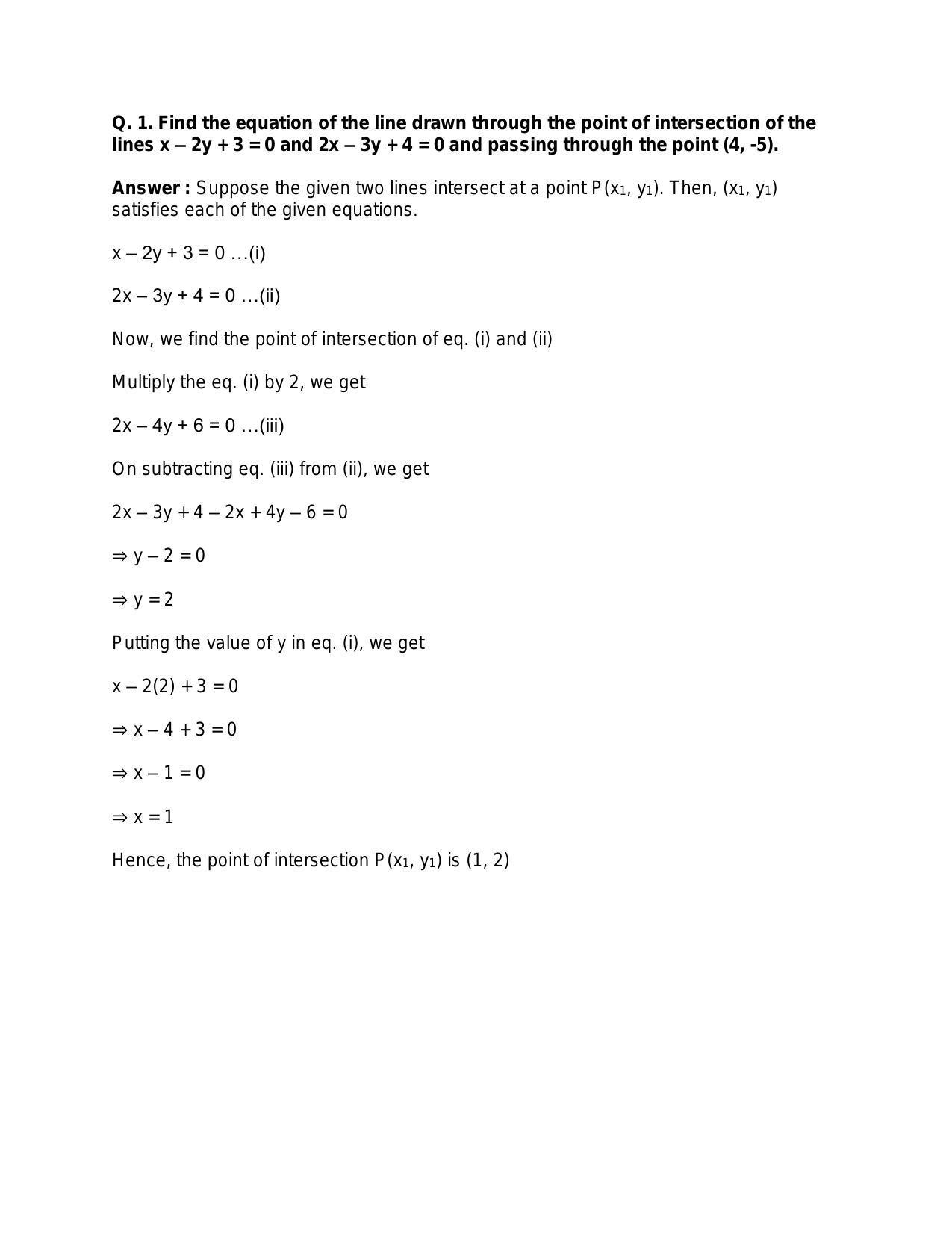 Chapter 20: Straight Lines: RS Aggarwal Class 11 Solutions  - Page 176