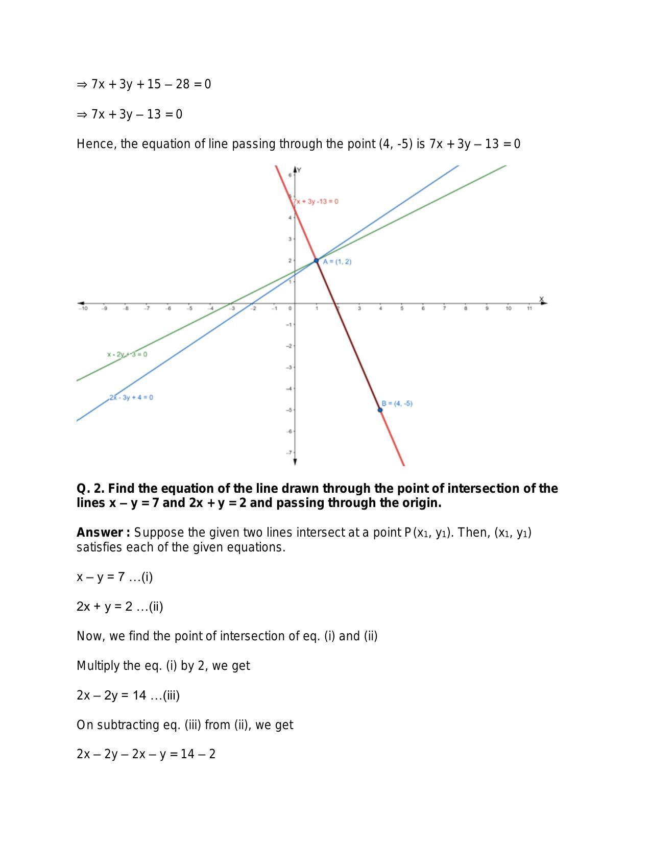 Chapter 20: Straight Lines: RS Aggarwal Class 11 Solutions  - Page 178