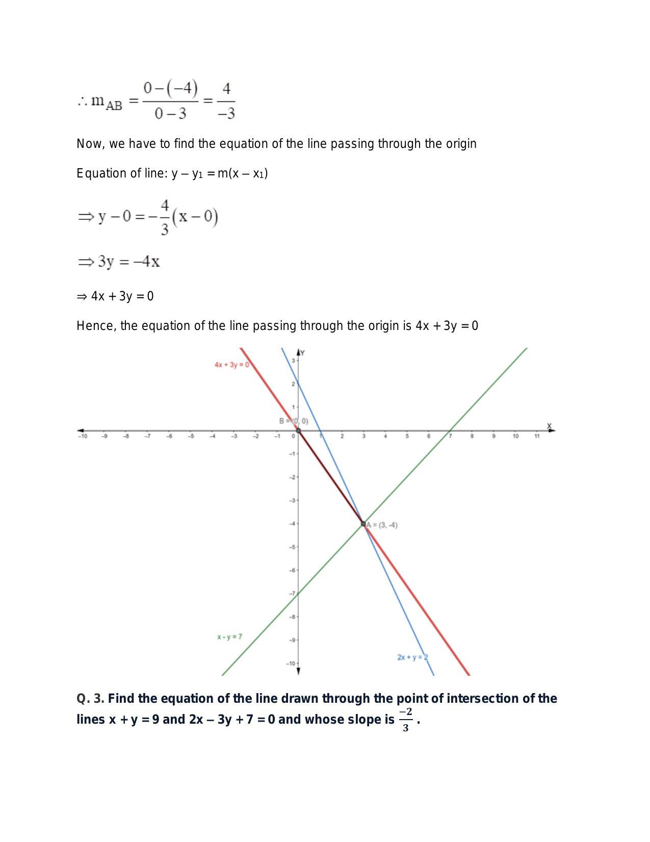 Chapter 20: Straight Lines: RS Aggarwal Class 11 Solutions  - Page 180