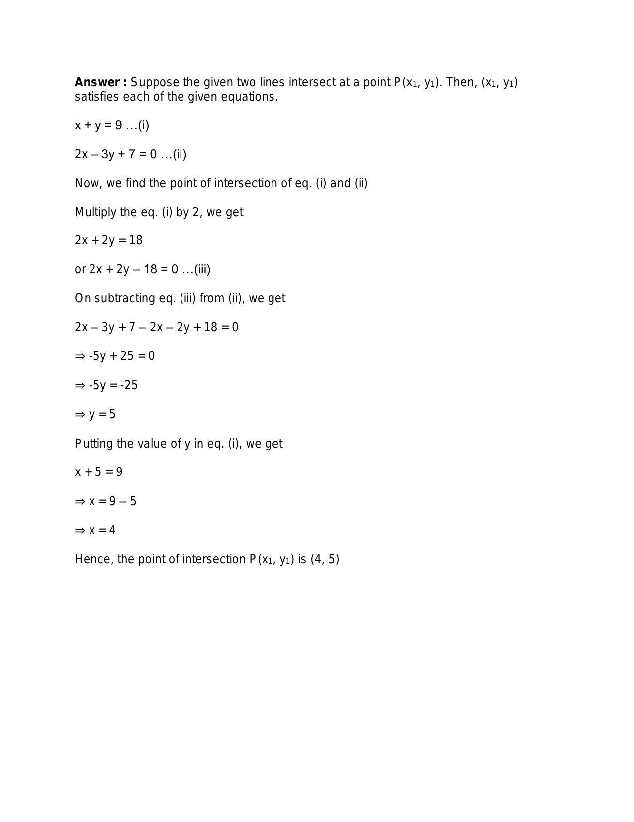 Chapter 20: Straight Lines: RS Aggarwal Class 11 Solutions  - Page 181