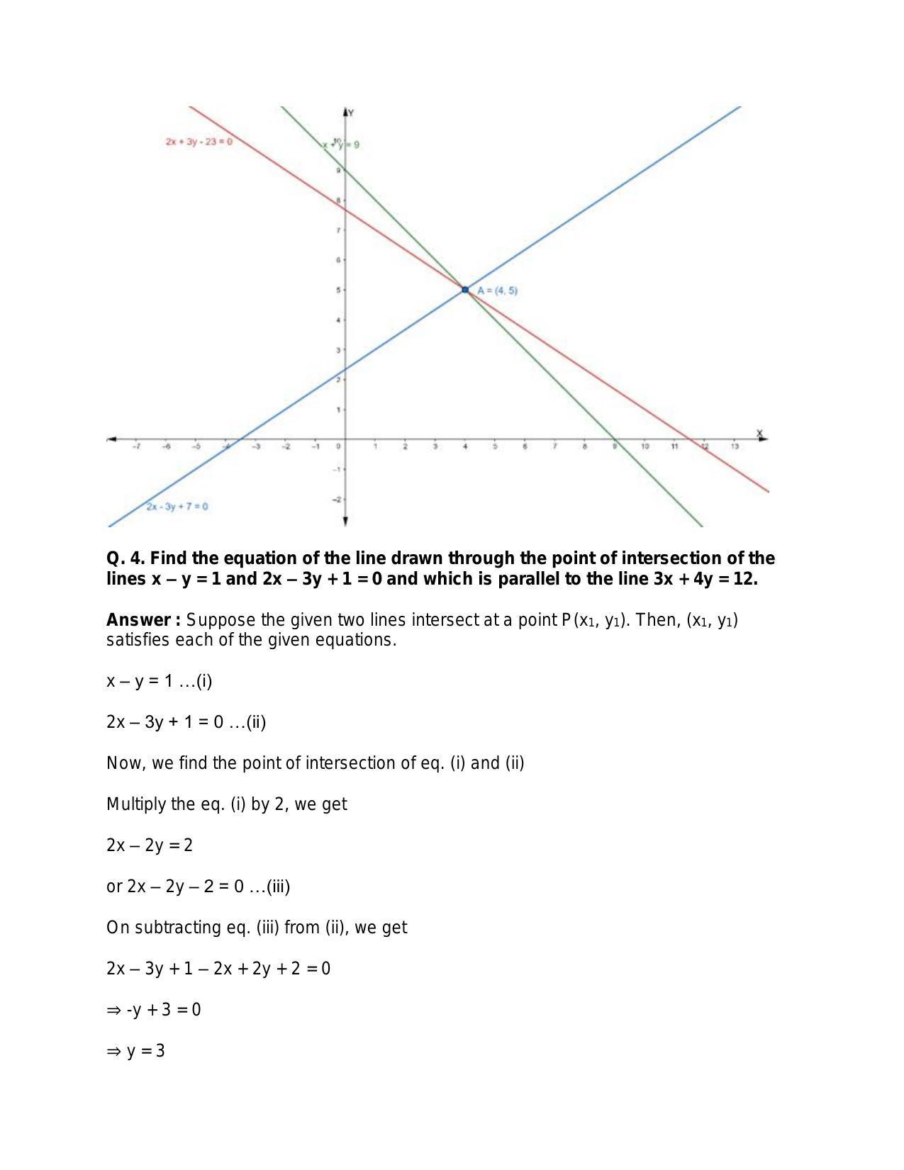 Chapter 20: Straight Lines: RS Aggarwal Class 11 Solutions  - Page 183