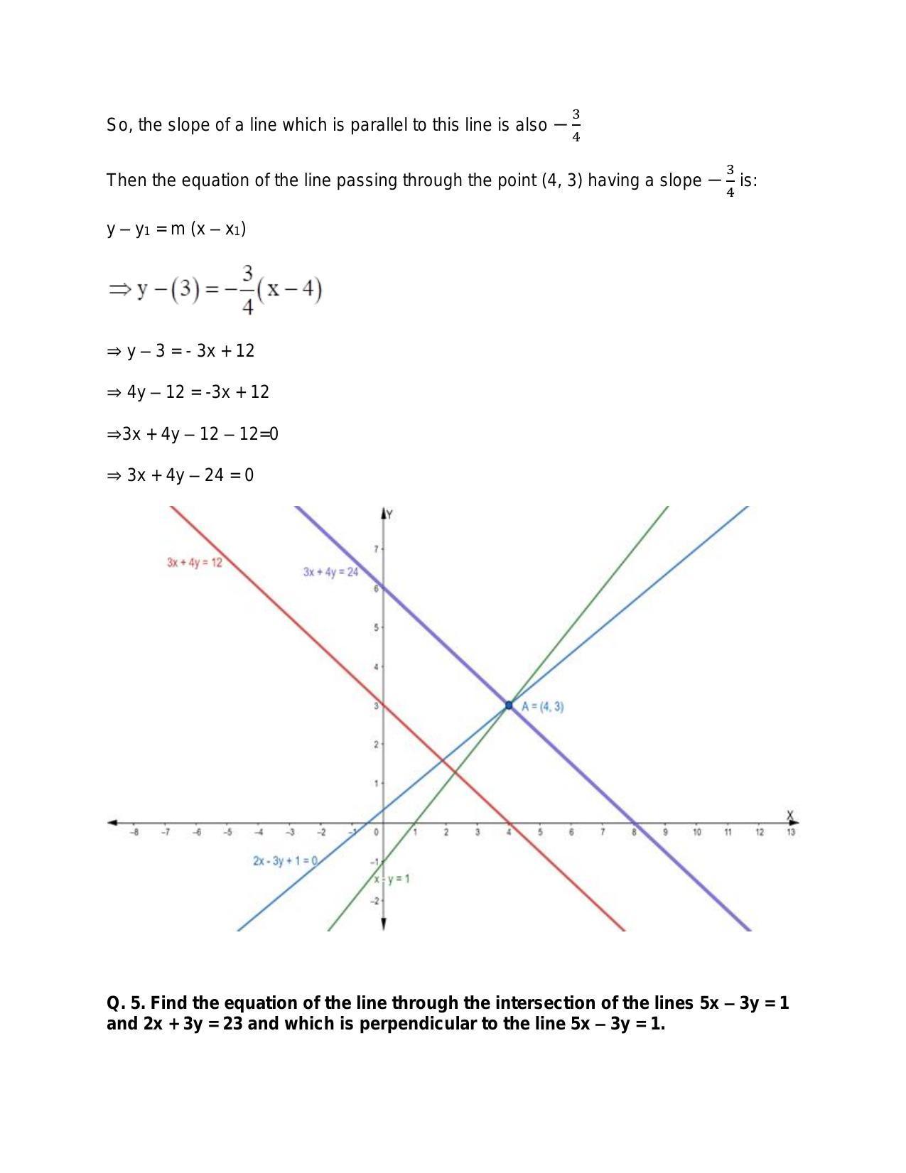 Chapter 20: Straight Lines: RS Aggarwal Class 11 Solutions  - Page 185
