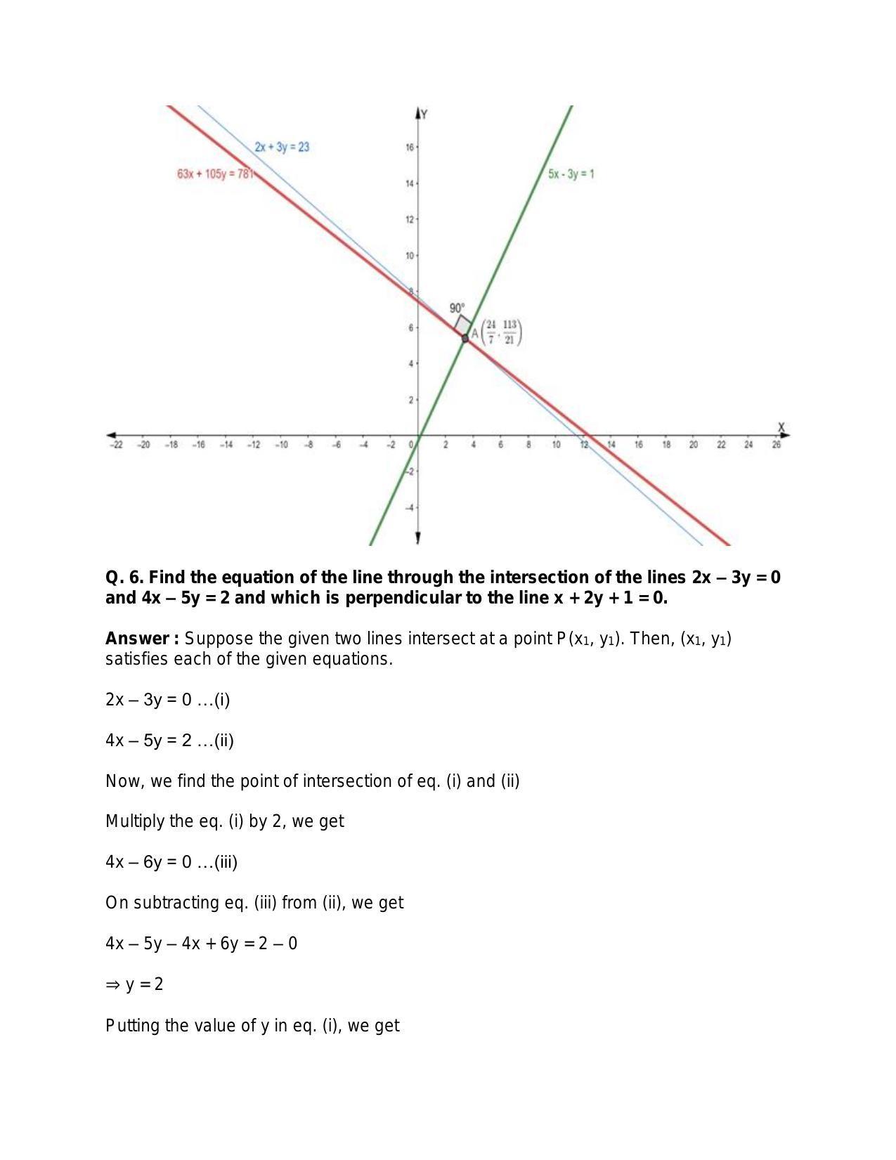 Chapter 20: Straight Lines: RS Aggarwal Class 11 Solutions  - Page 189