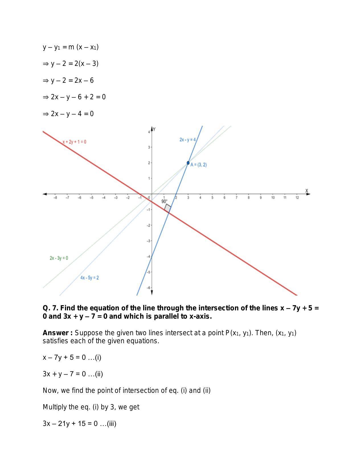 Chapter 20: Straight Lines: RS Aggarwal Class 11 Solutions  - Page 191