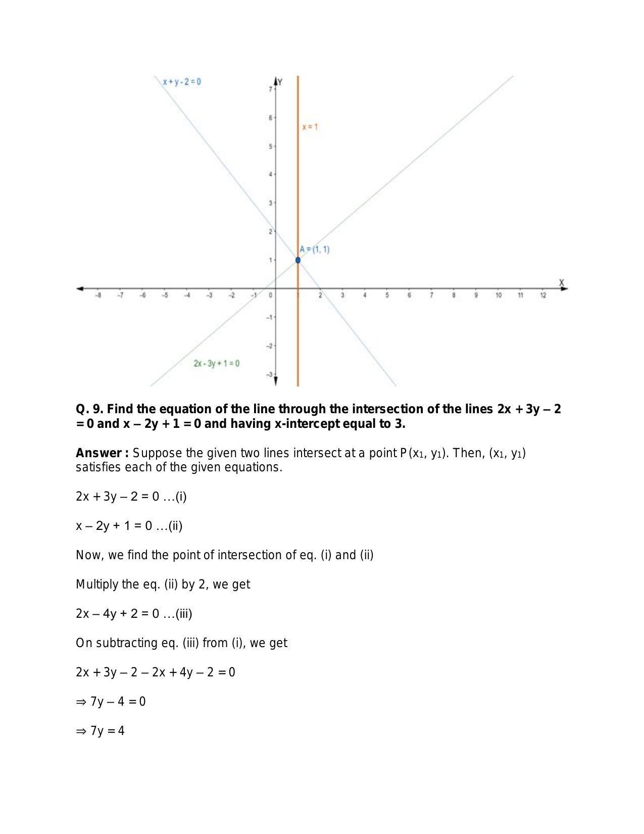 Chapter 20: Straight Lines: RS Aggarwal Class 11 Solutions  - Page 196
