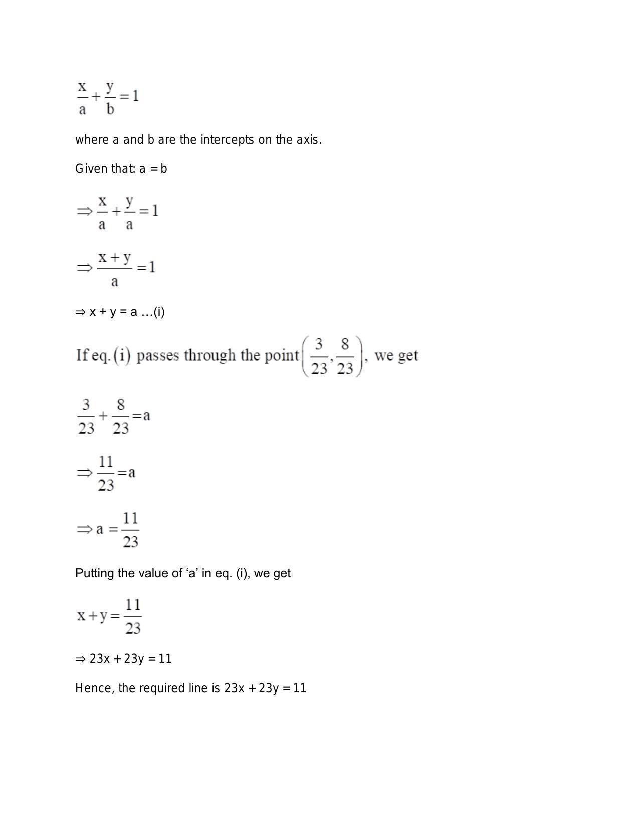 Chapter 20: Straight Lines: RS Aggarwal Class 11 Solutions  - Page 201