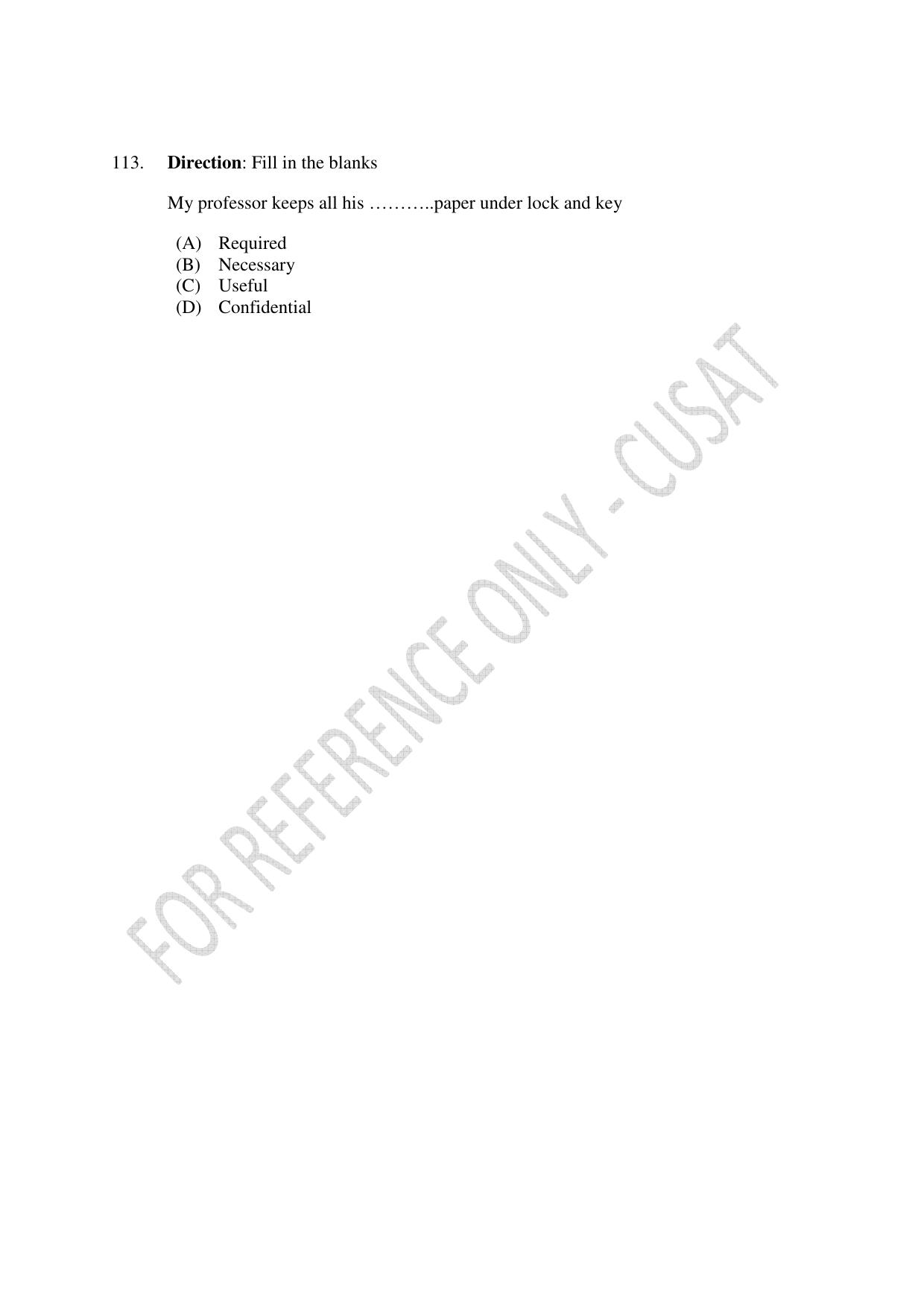 CUSAT CAT 2023 5 YEAR LLB Question Paper - Page 25