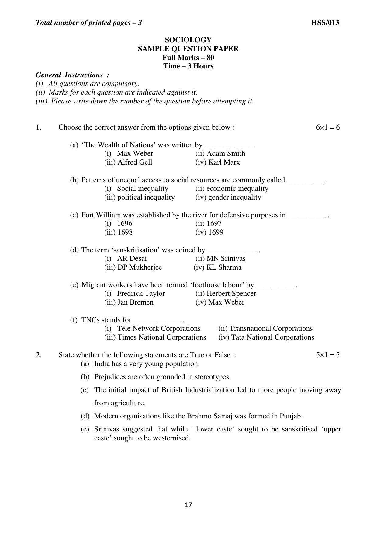 MBSE HSSLC All subject Sample Papers - Page 23