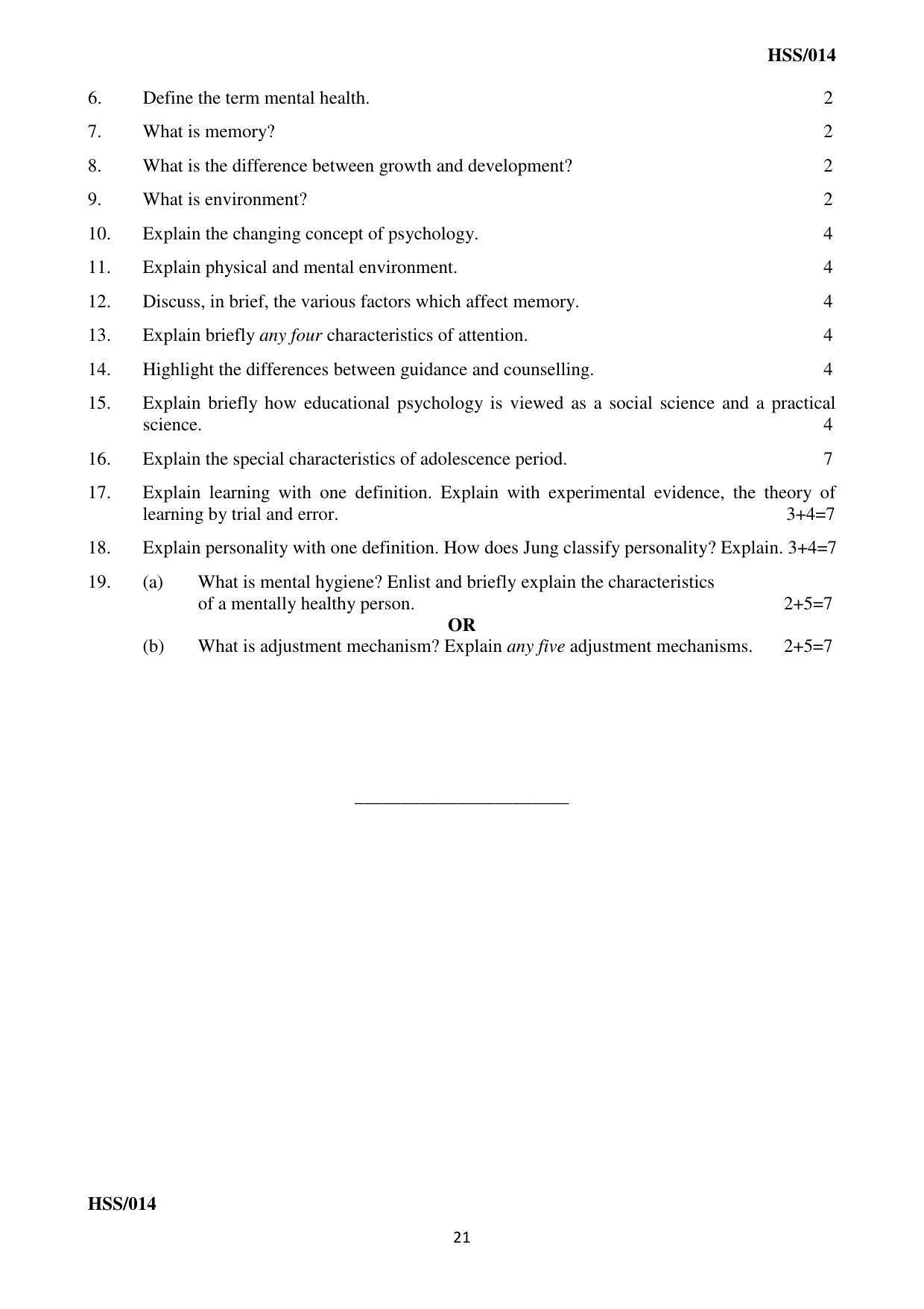 MBSE HSSLC All subject Sample Papers - Page 27