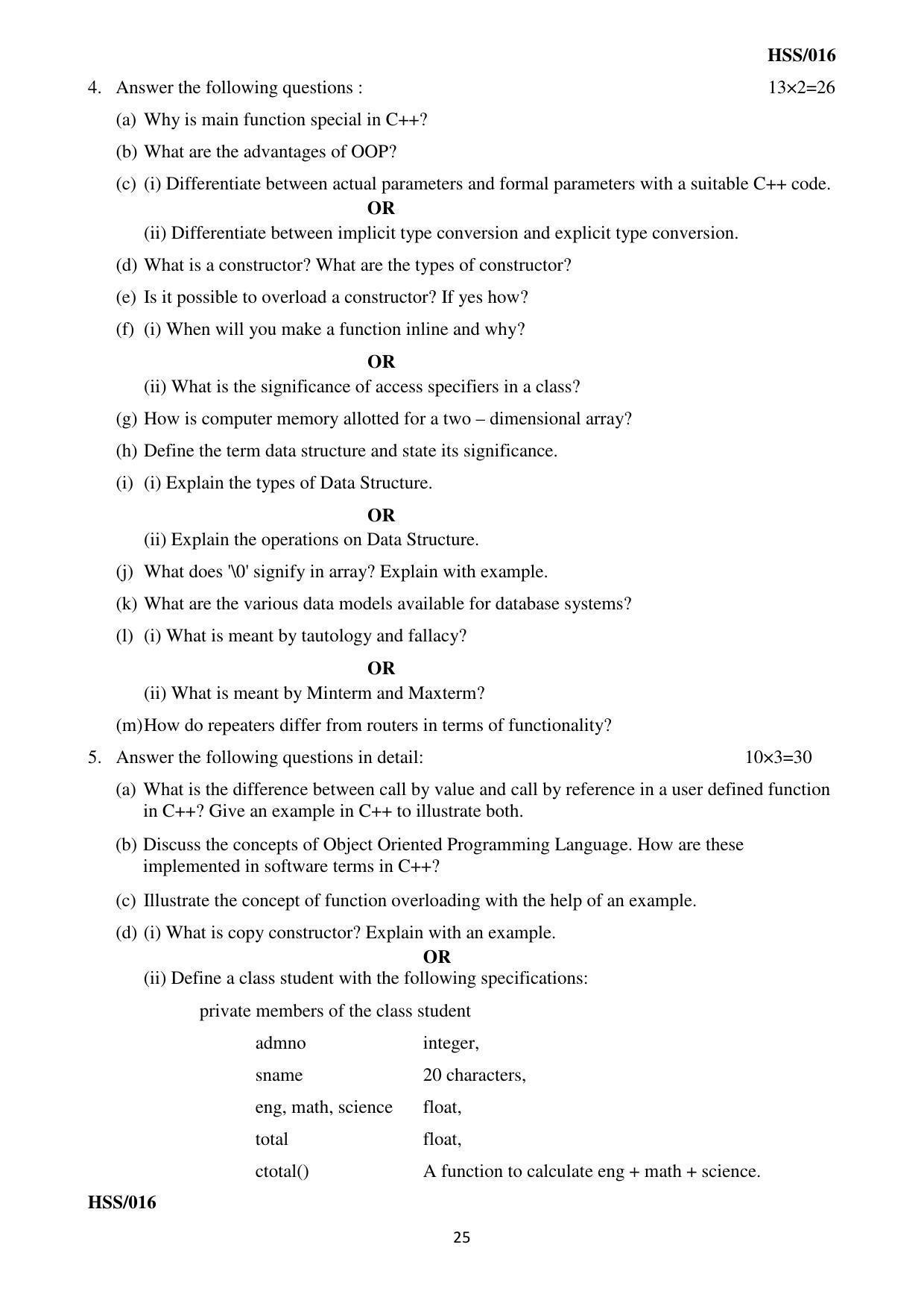 MBSE HSSLC All subject Sample Papers - Page 31