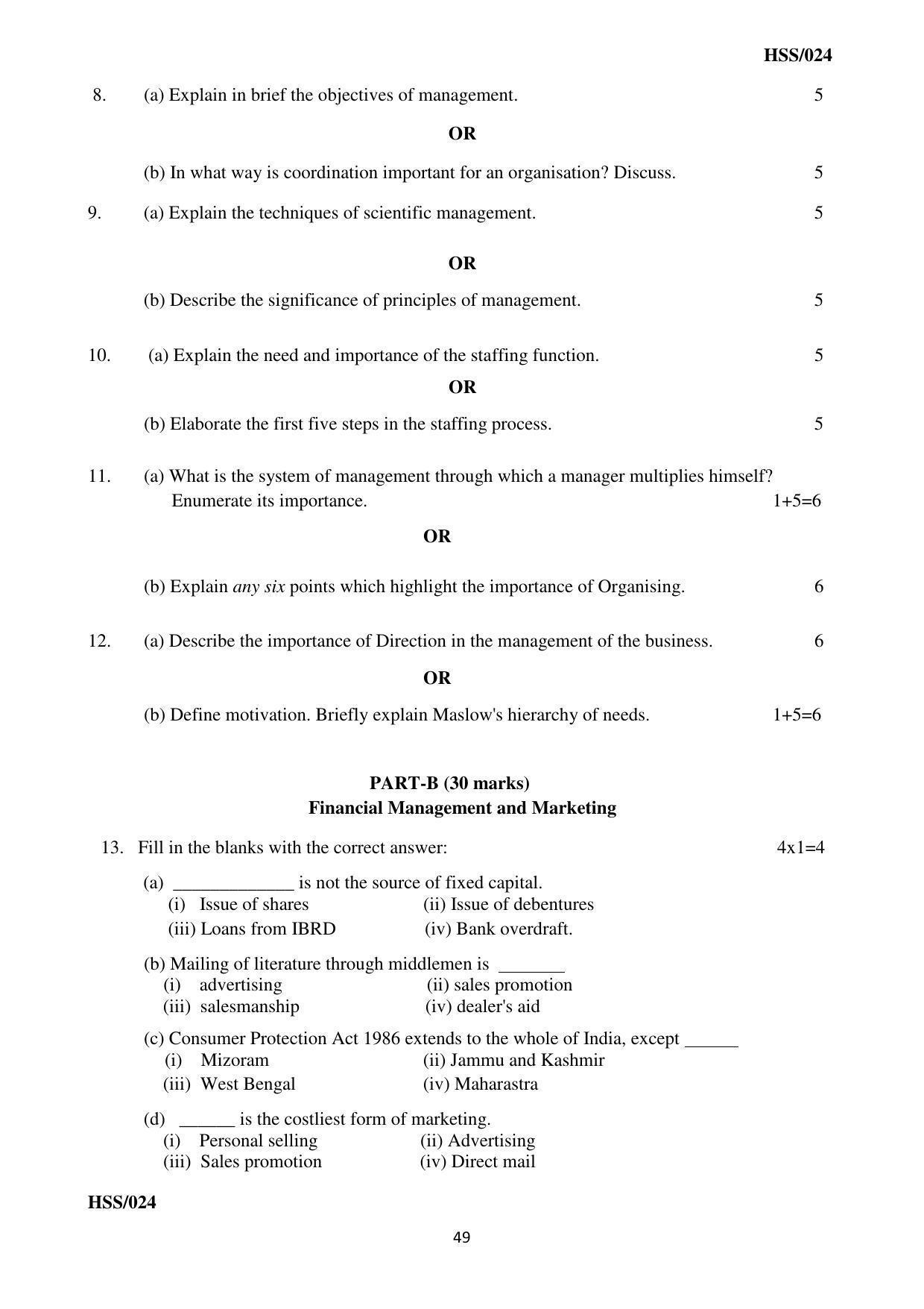 MBSE HSSLC All subject Sample Papers - Page 55