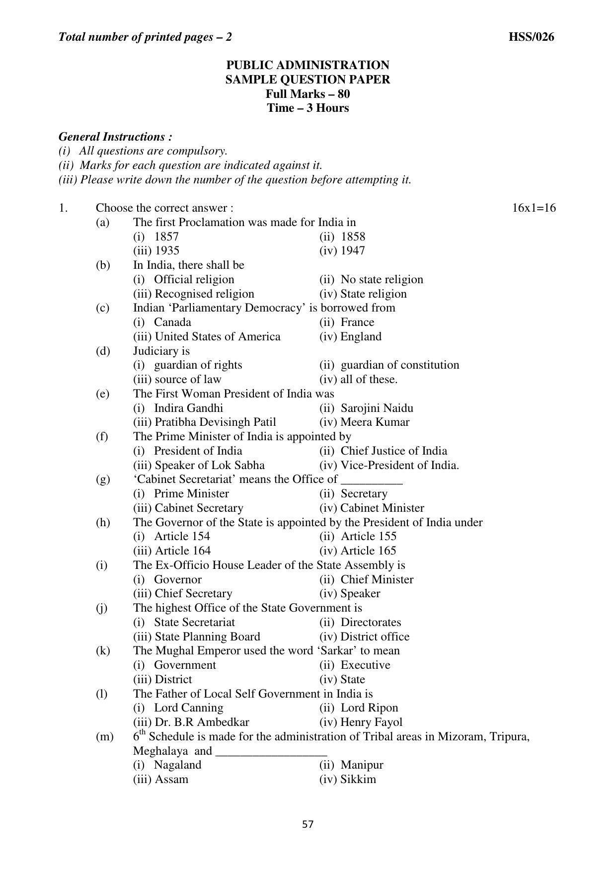 MBSE HSSLC All subject Sample Papers - Page 63