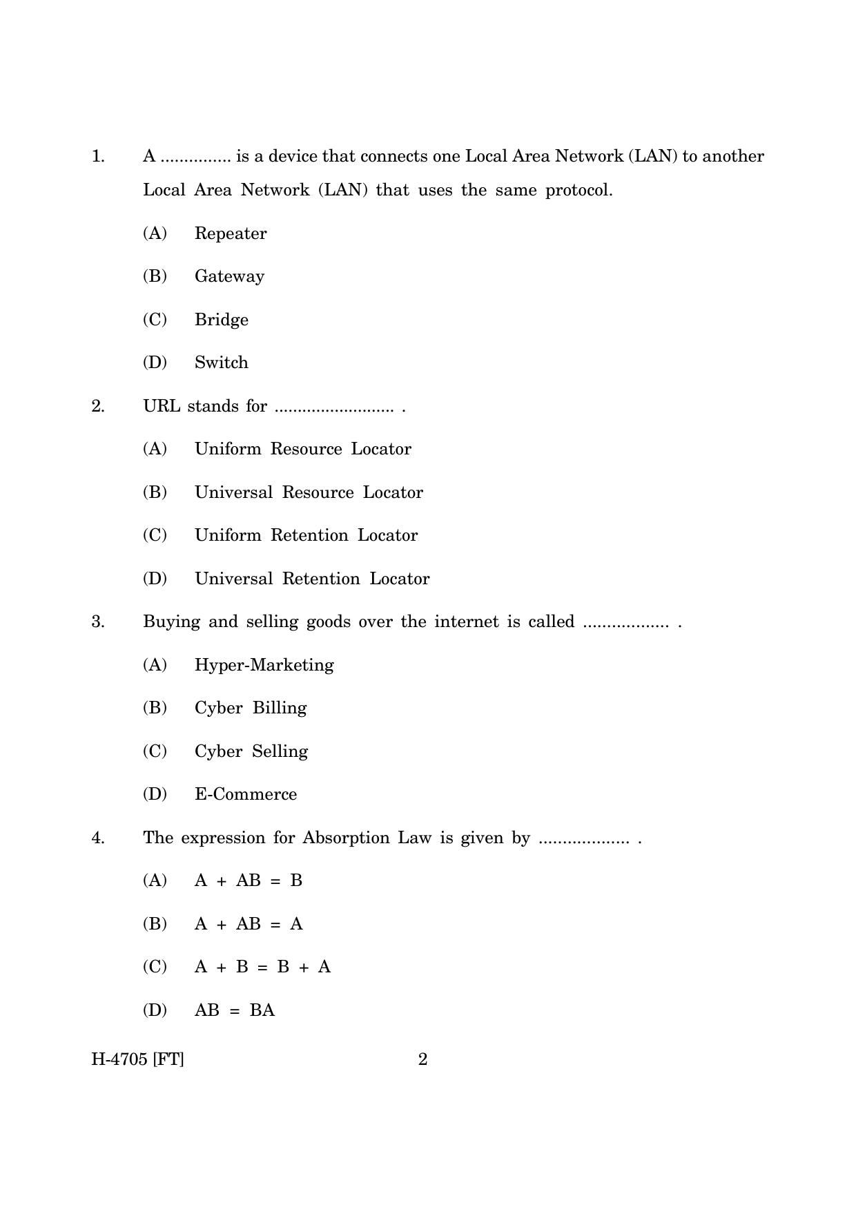 Goa Board Class 12 Computer Science (November 2022) Question Paper - Page 2