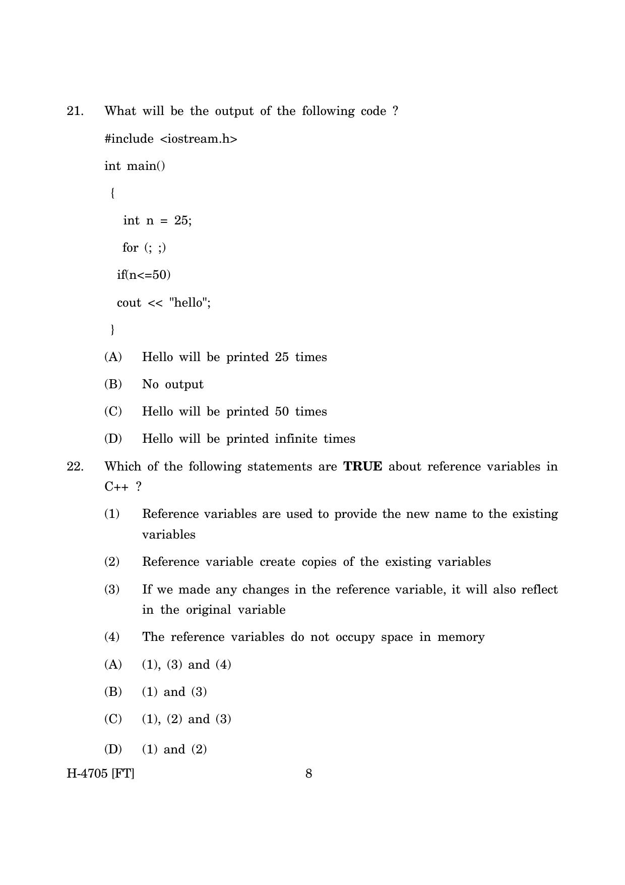 Goa Board Class 12 Computer Science (November 2022) Question Paper - Page 8
