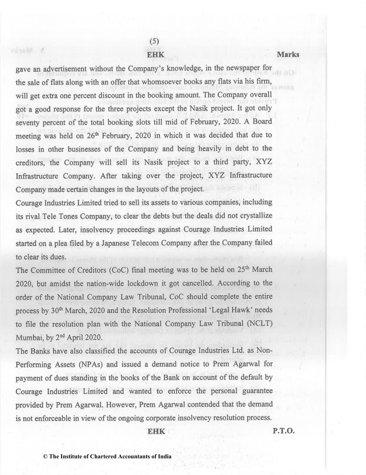 CA Final Nov 2022 Question Paper - Paper 6D – Economic Laws - Page 5