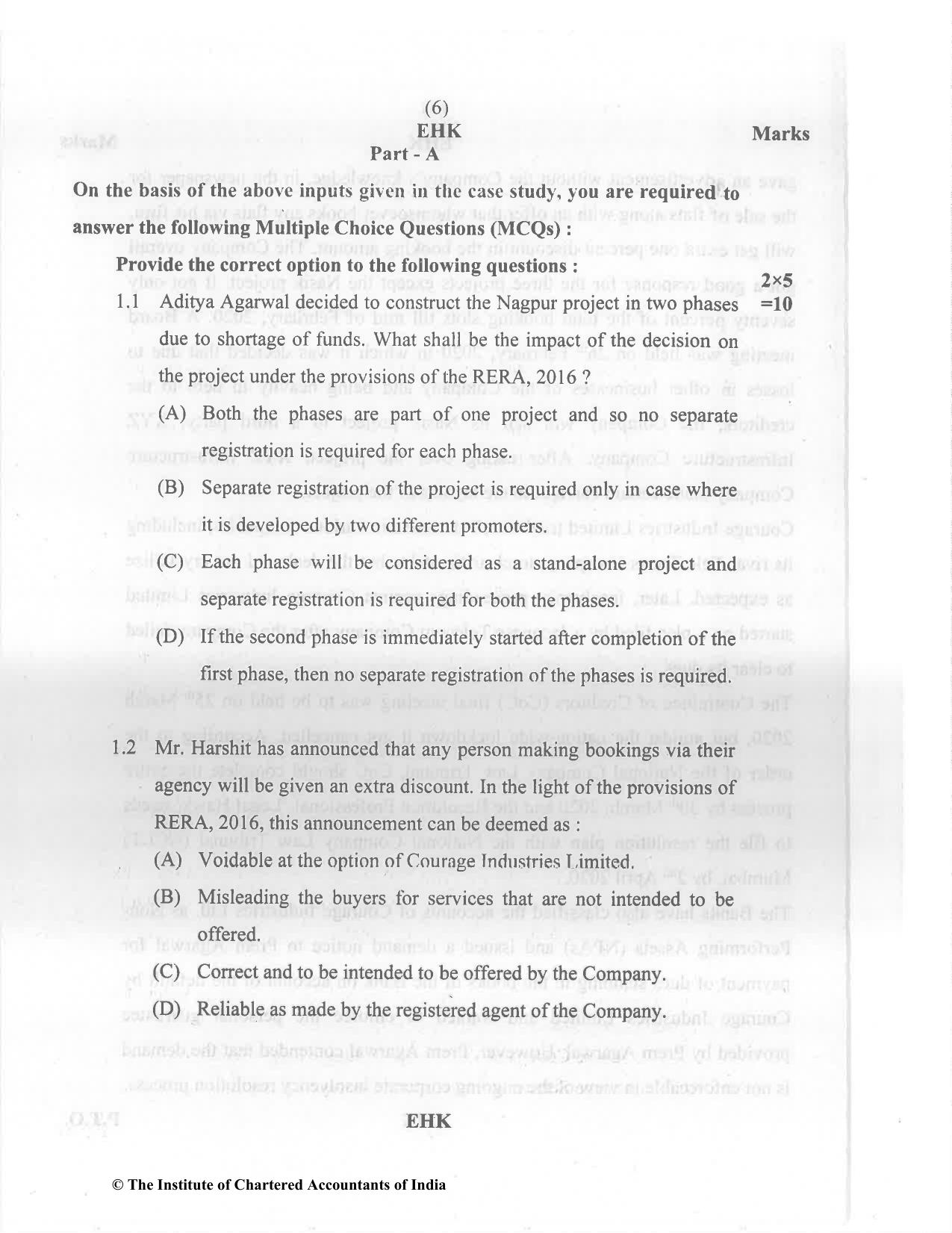 CA Final Nov 2022 Question Paper - Paper 6D – Economic Laws - Page 6