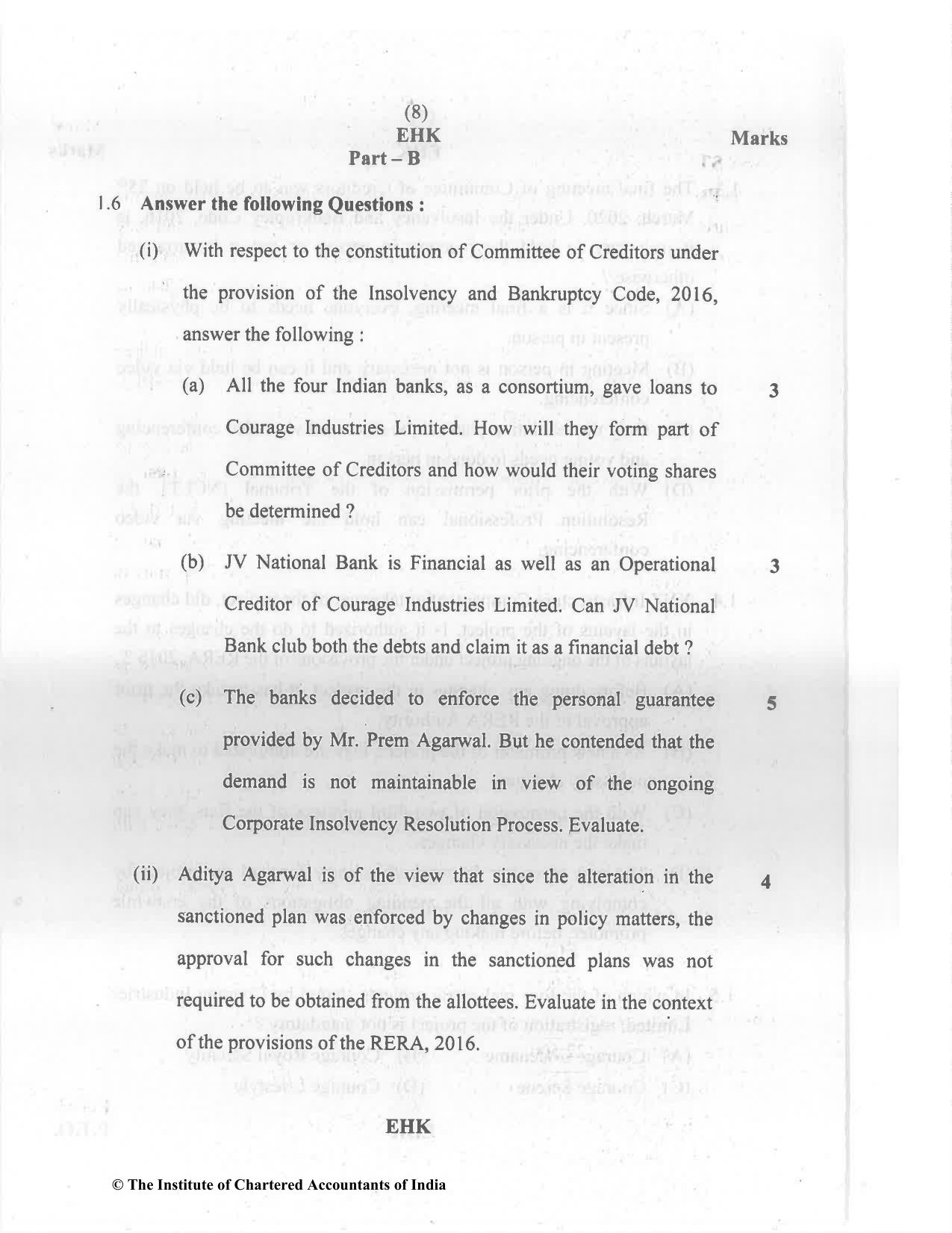 CA Final Nov 2022 Question Paper - Paper 6D – Economic Laws - Page 8