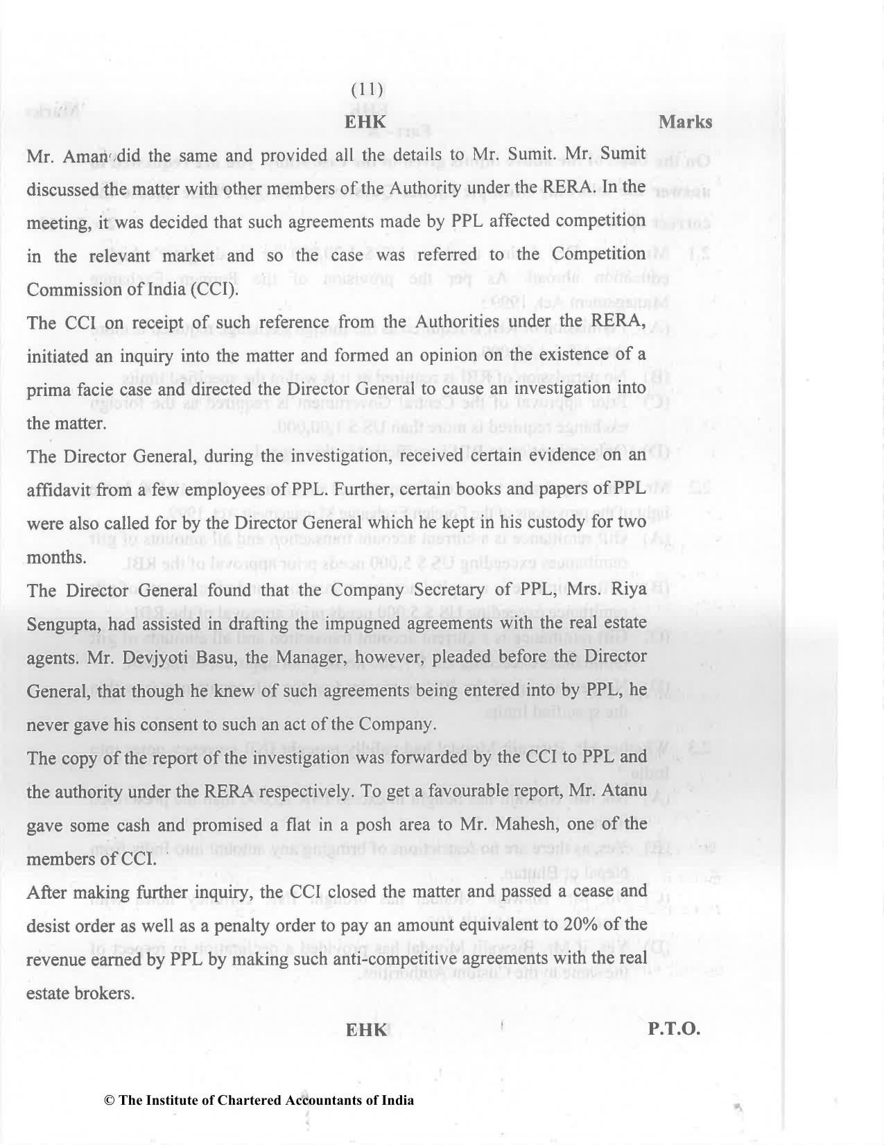CA Final Nov 2022 Question Paper - Paper 6D – Economic Laws - Page 11