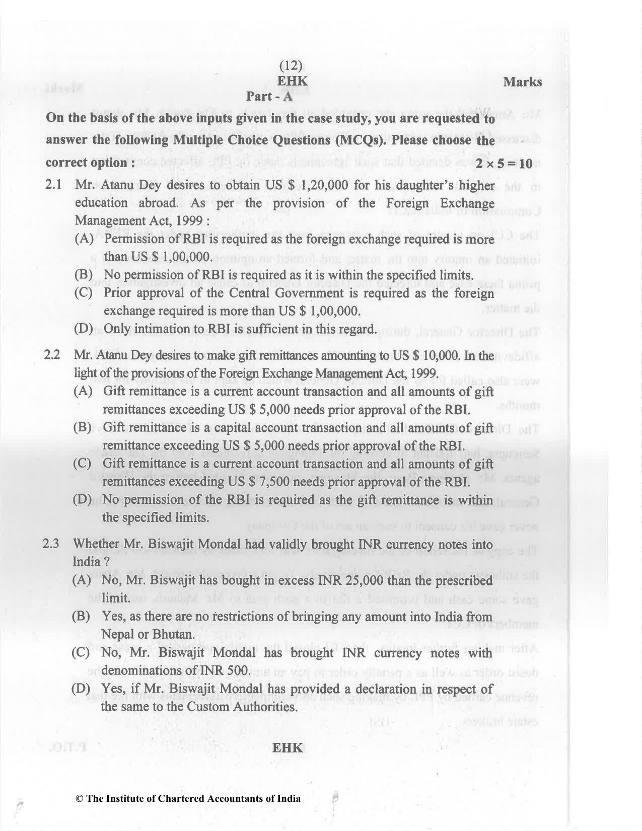 CA Final Nov 2022 Question Paper - Paper 6D – Economic Laws - Page 12