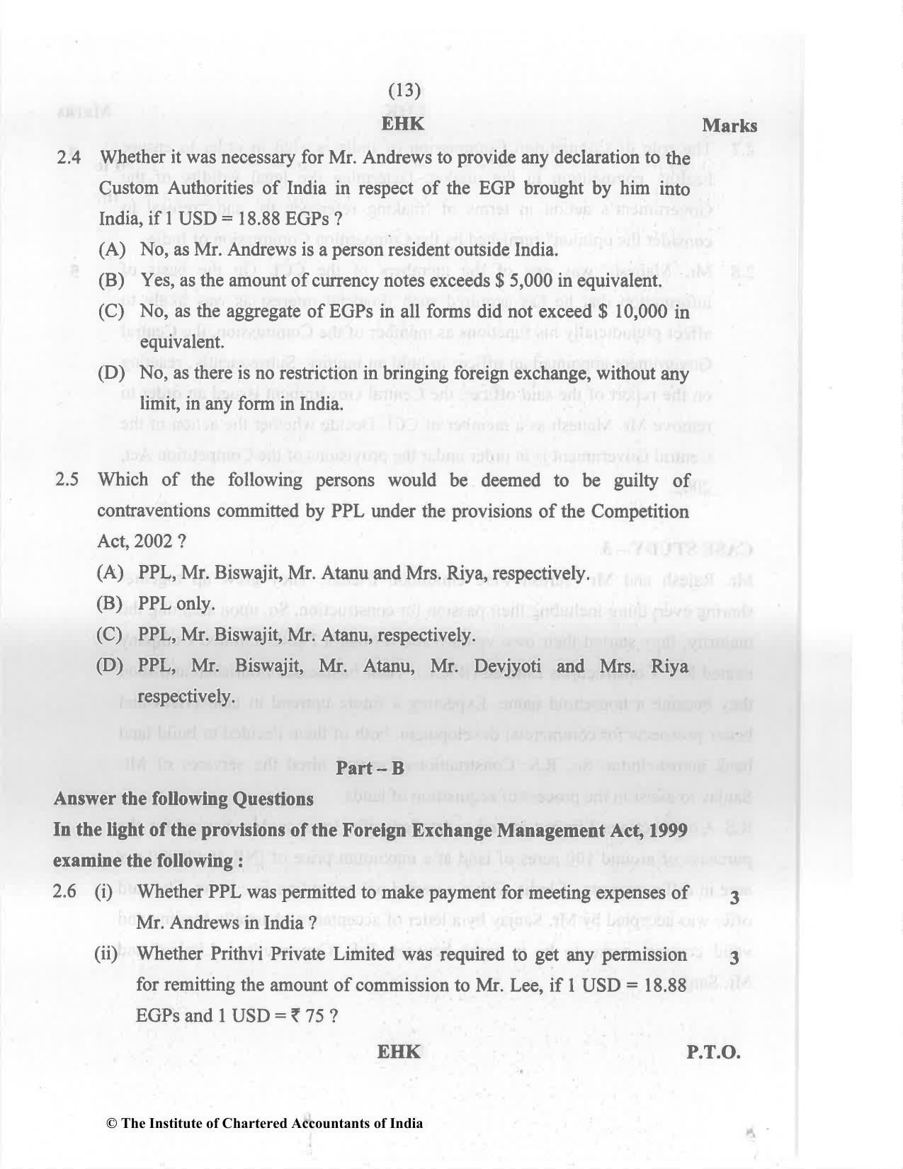 CA Final Nov 2022 Question Paper - Paper 6D – Economic Laws - Page 13