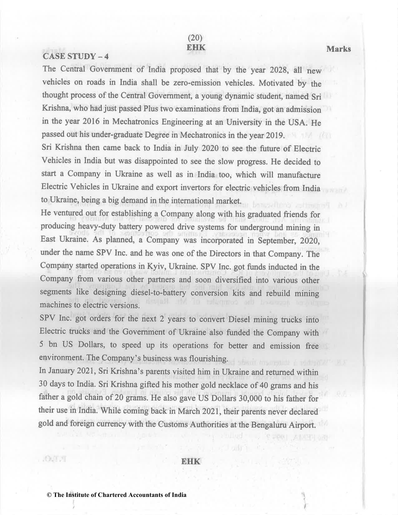 CA Final Nov 2022 Question Paper - Paper 6D – Economic Laws - Page 20