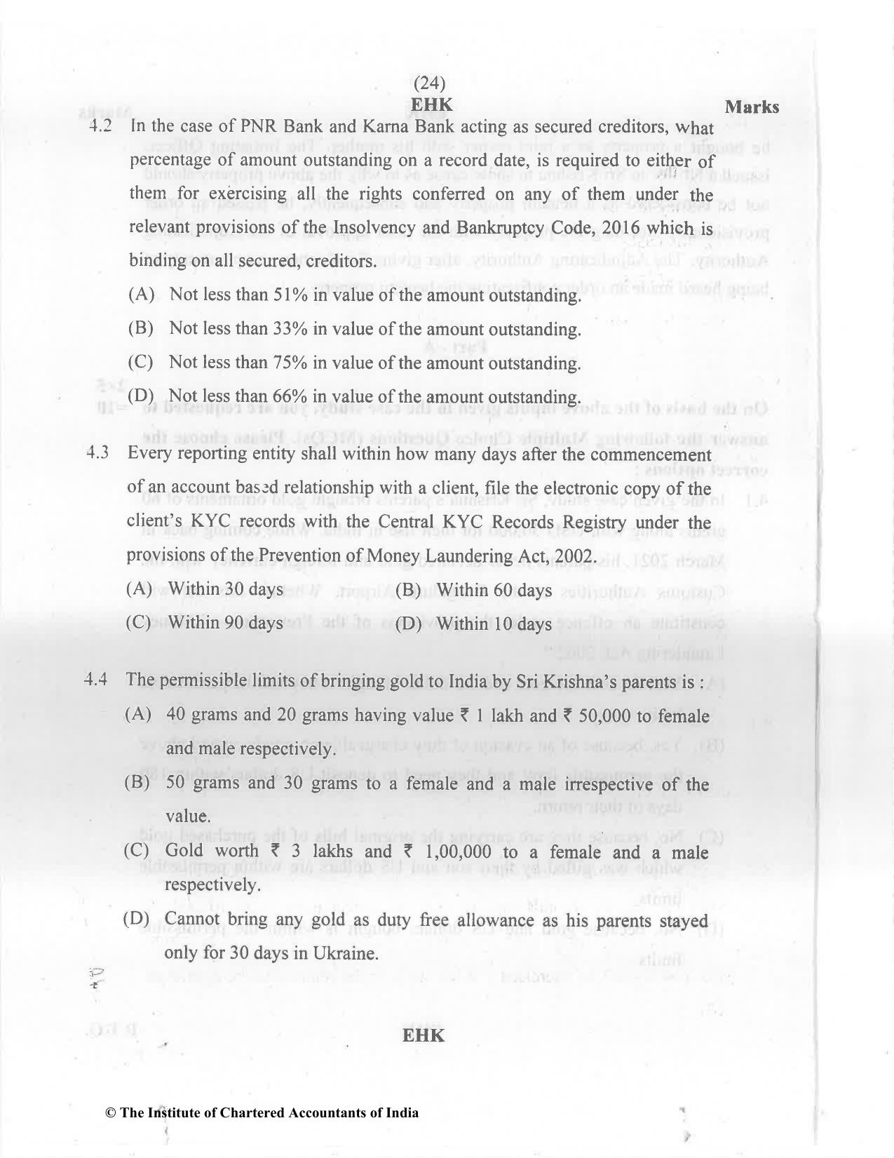 CA Final Nov 2022 Question Paper - Paper 6D – Economic Laws - Page 24