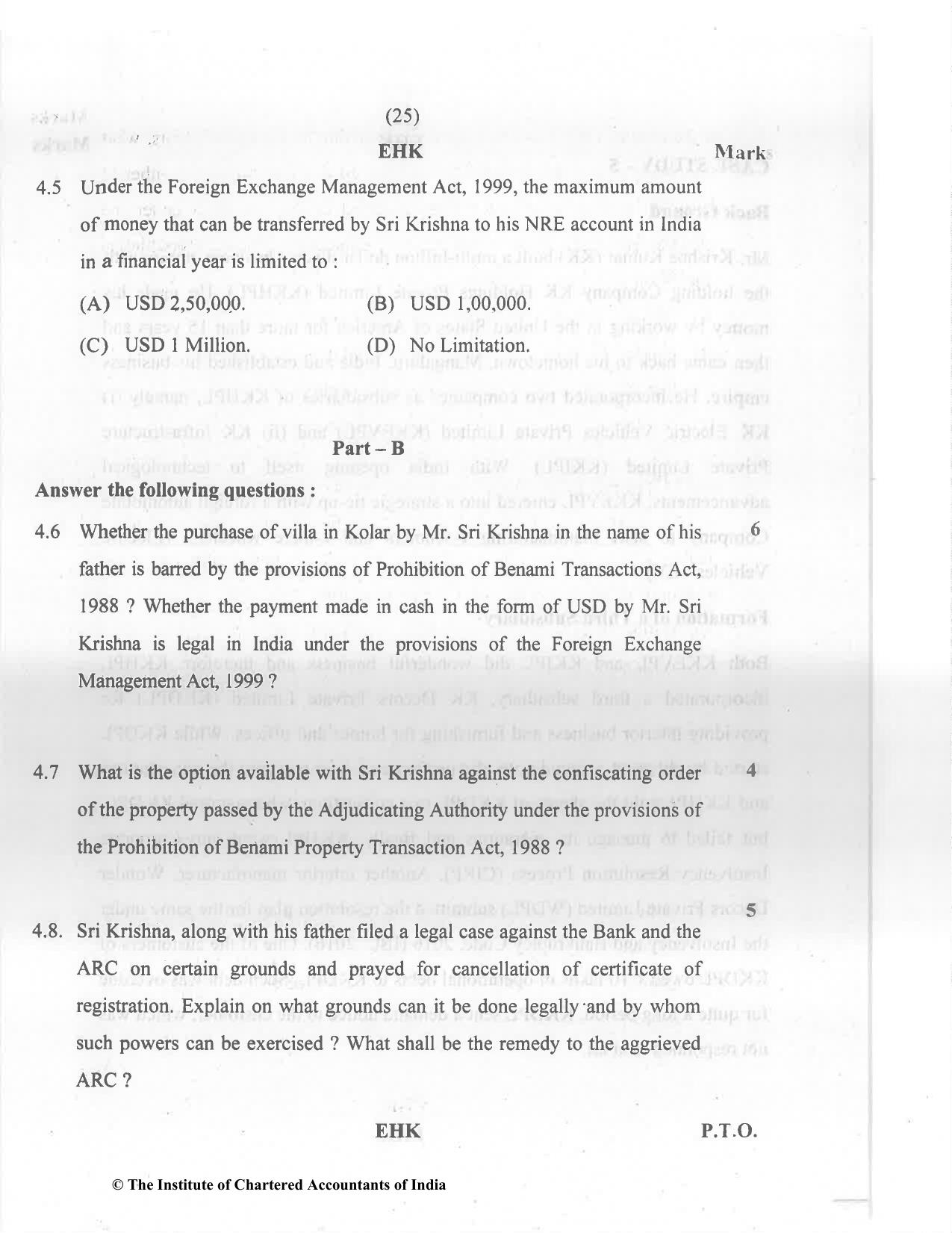 CA Final Nov 2022 Question Paper - Paper 6D – Economic Laws - Page 25