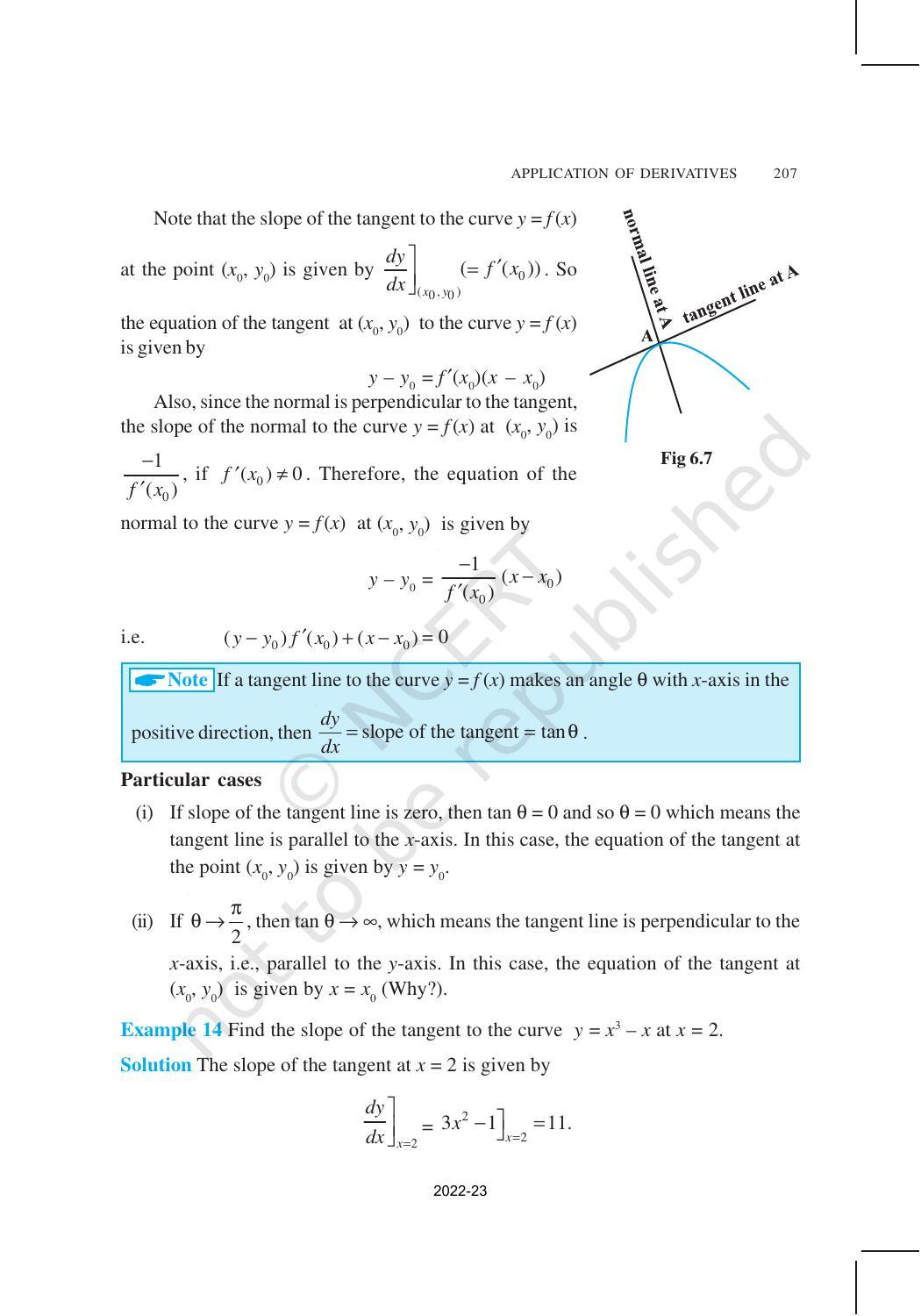 NCERT Book for Class 12 Maths Chapter 6 Application of Derivatives - Page 14