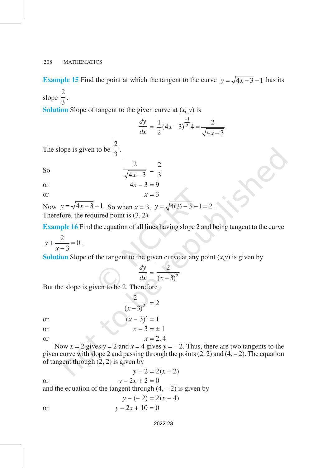 NCERT Book for Class 12 Maths Chapter 6 Application of Derivatives - Page 15