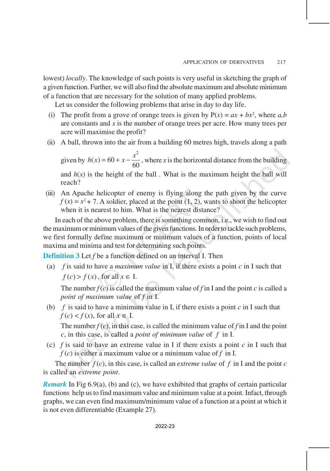 NCERT Book for Class 12 Maths Chapter 6 Application of Derivatives - Page 24