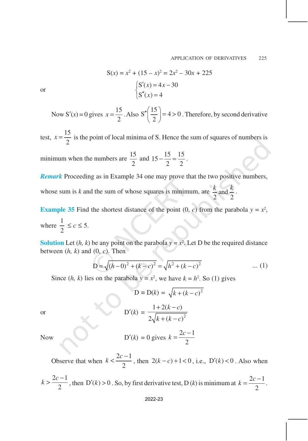 NCERT Book for Class 12 Maths Chapter 6 Application of Derivatives - Page 32