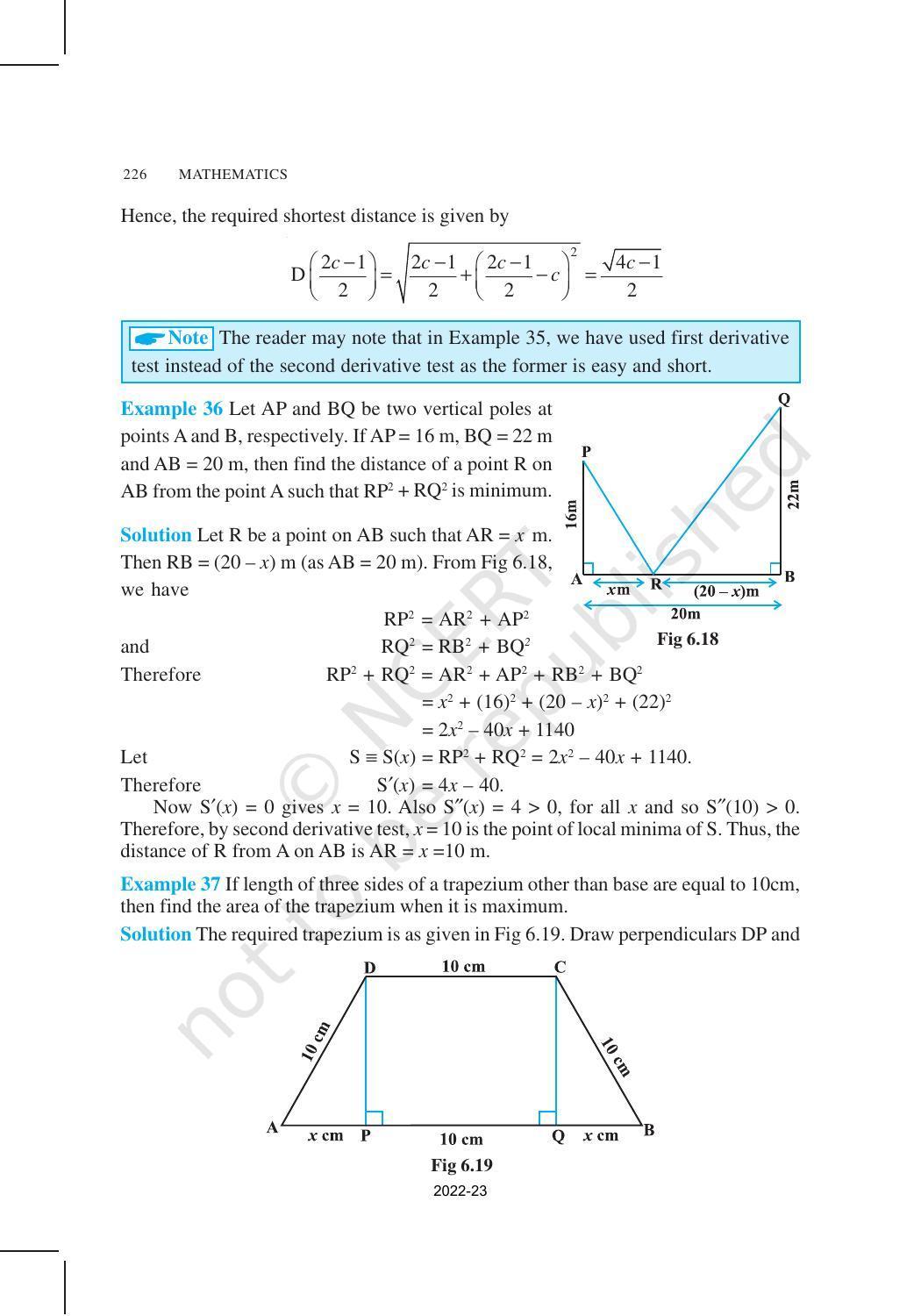 NCERT Book for Class 12 Maths Chapter 6 Application of Derivatives - Page 33