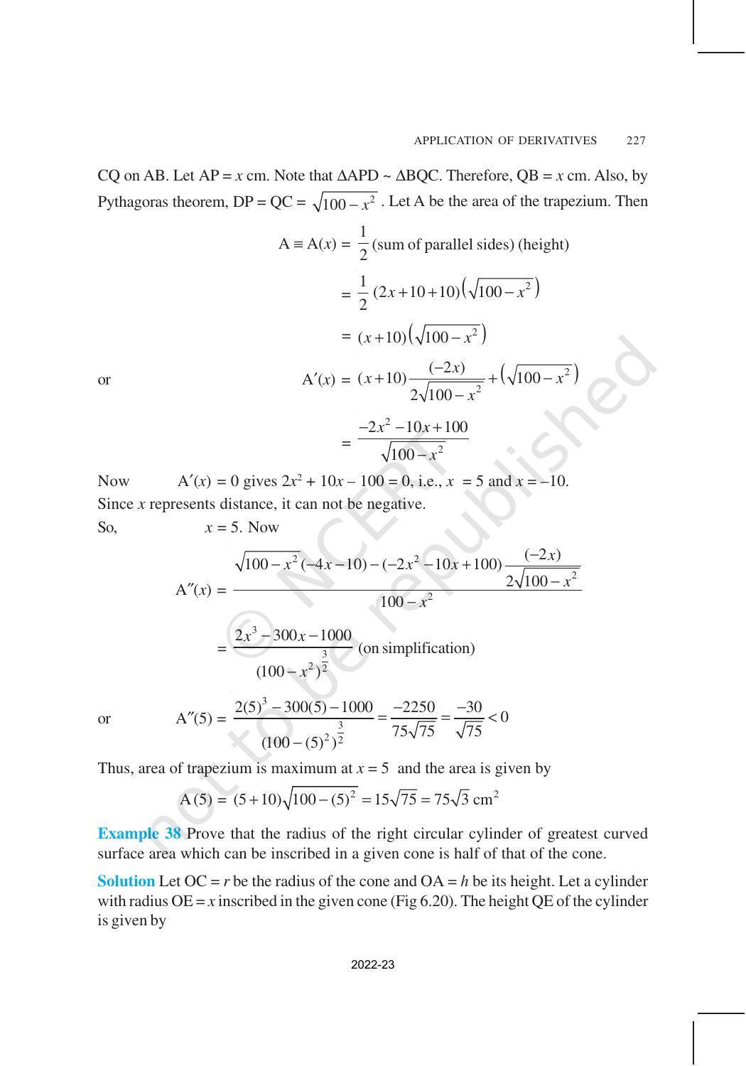 NCERT Book for Class 12 Maths Chapter 6 Application of Derivatives - Page 34