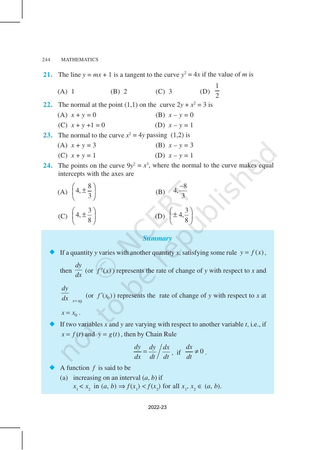 NCERT Book for Class 12 Maths Chapter 6 Application of Derivatives - Page 51
