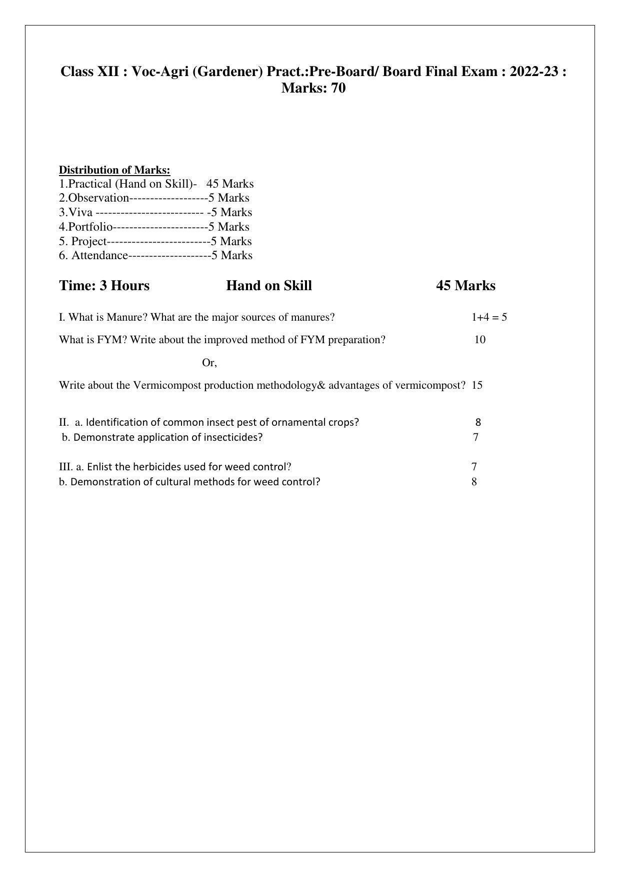 Tripura Board Class 12th Vocational (Theo & Prac) Model Question Paper 2023 - Page 4