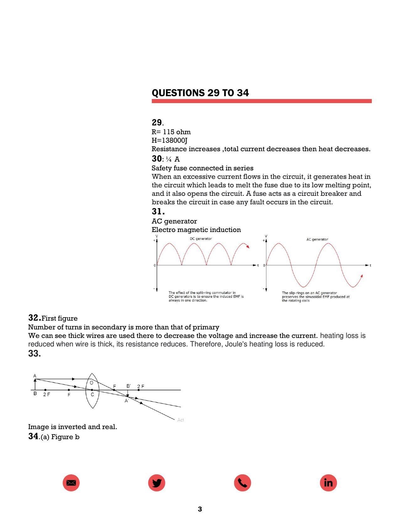 Kerala SSLC 2021 Physics (EM) Answer Key (Model) - Page 3