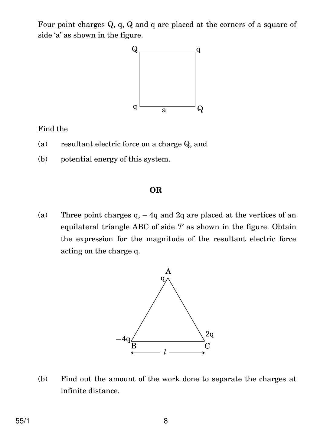 CBSE Class 12 55-1 PHYSICS 2018 Question Paper - Page 8