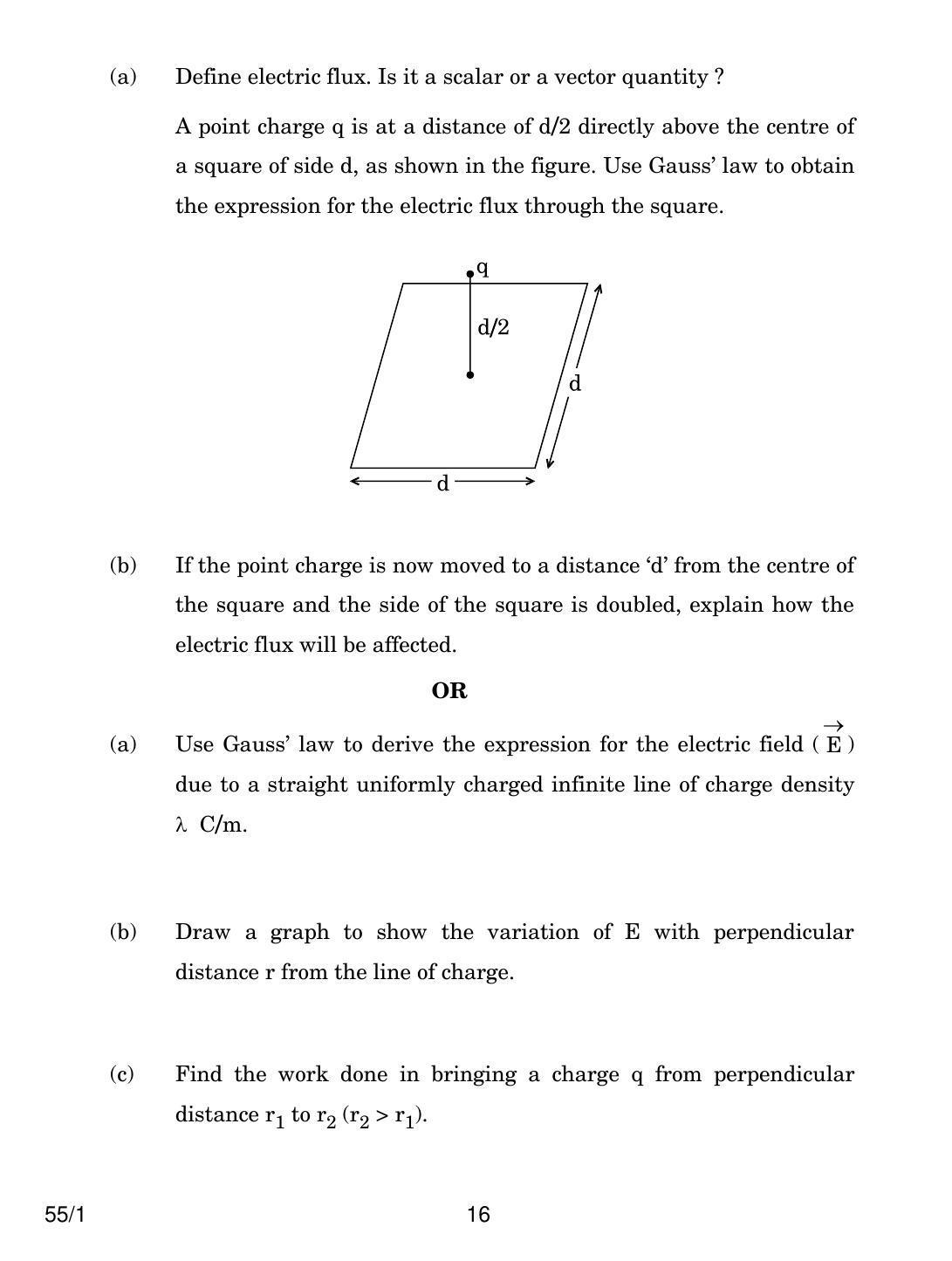 CBSE Class 12 55-1 PHYSICS 2018 Question Paper - Page 16