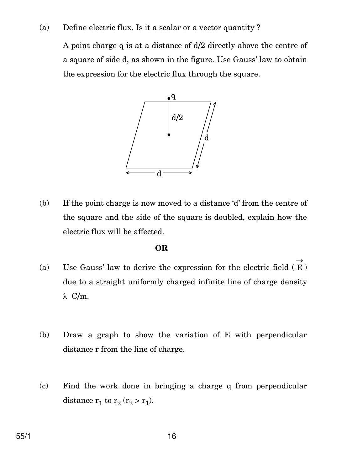 CBSE Class 12 55-1 PHYSICS 2018 Question Paper - Page 16
