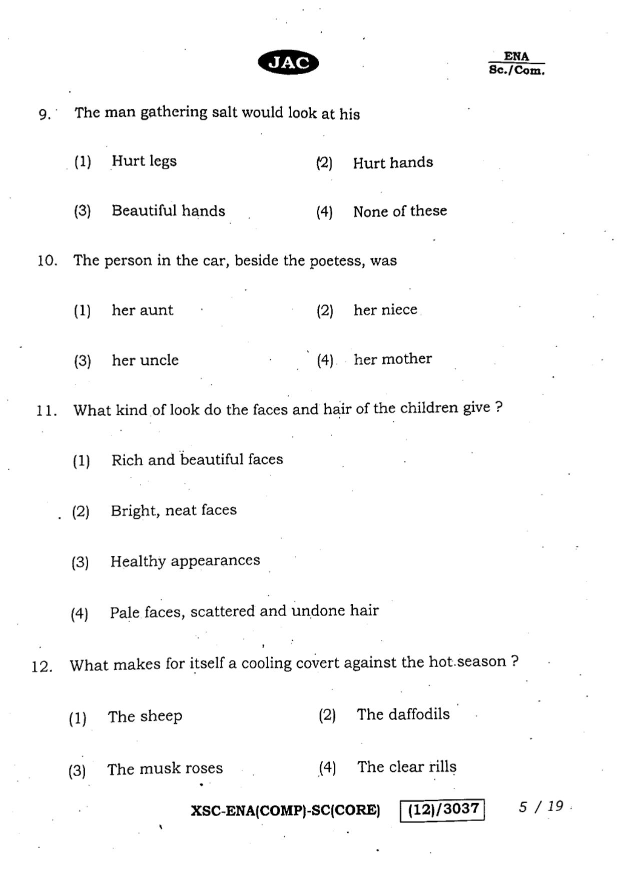 JAC Class 12 2023 English Question Paper - Page 5