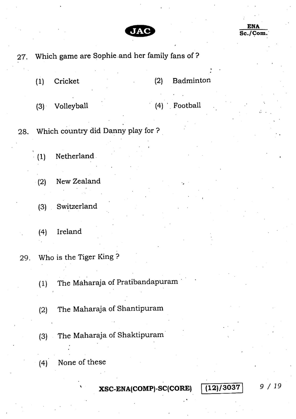 JAC Class 12 2023 English Question Paper - Page 9