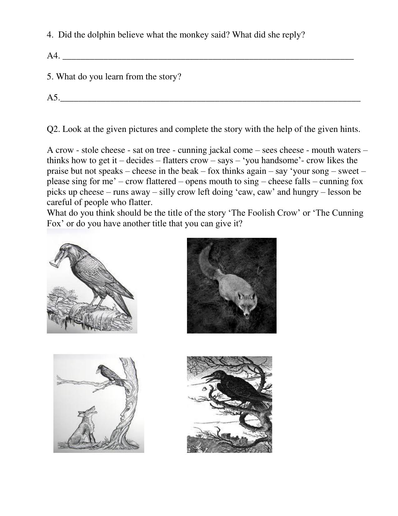 Worksheet for Class 3 English Assignment 14 - Page 2