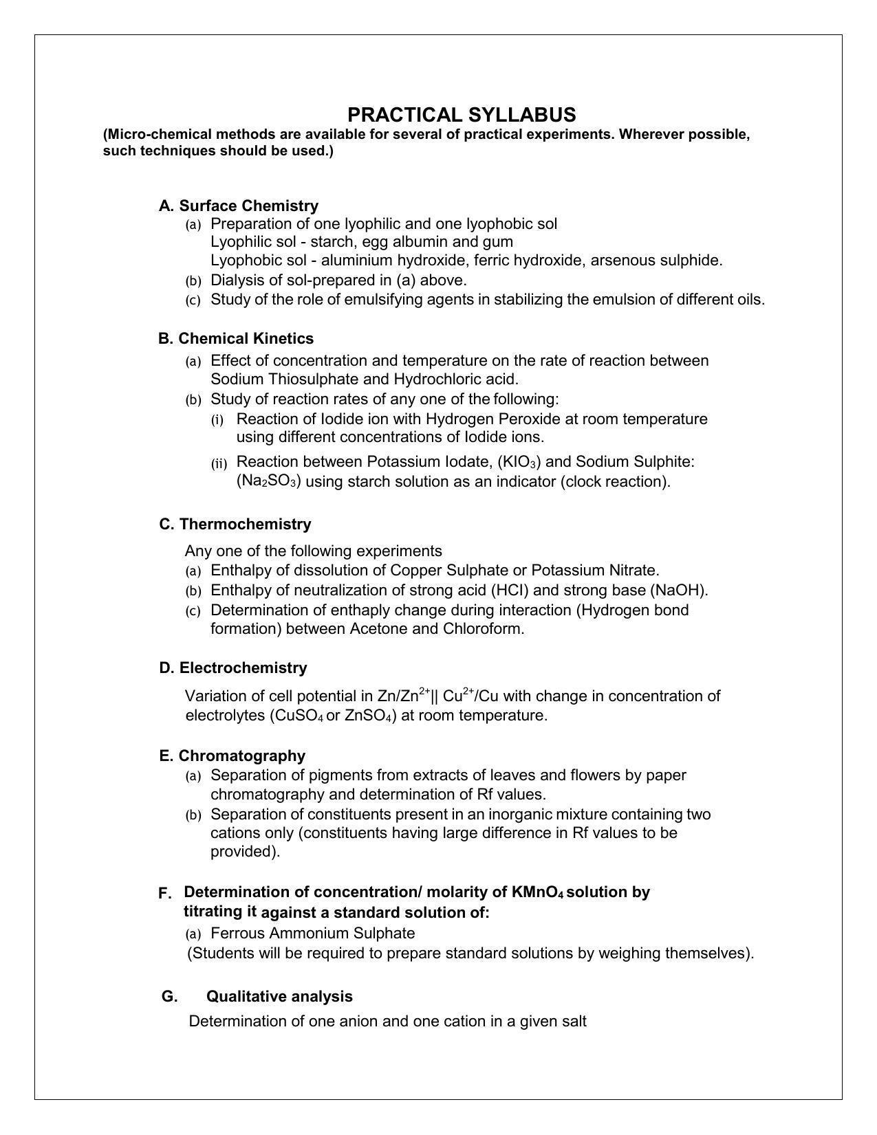 Edudel Class 12 Chemistry Syllabus - Page 4
