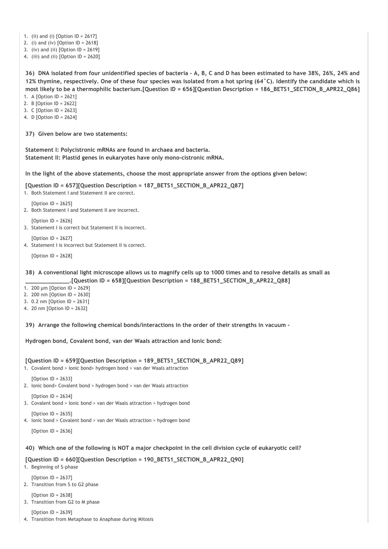 BET 2022 Question Paper - Page 19